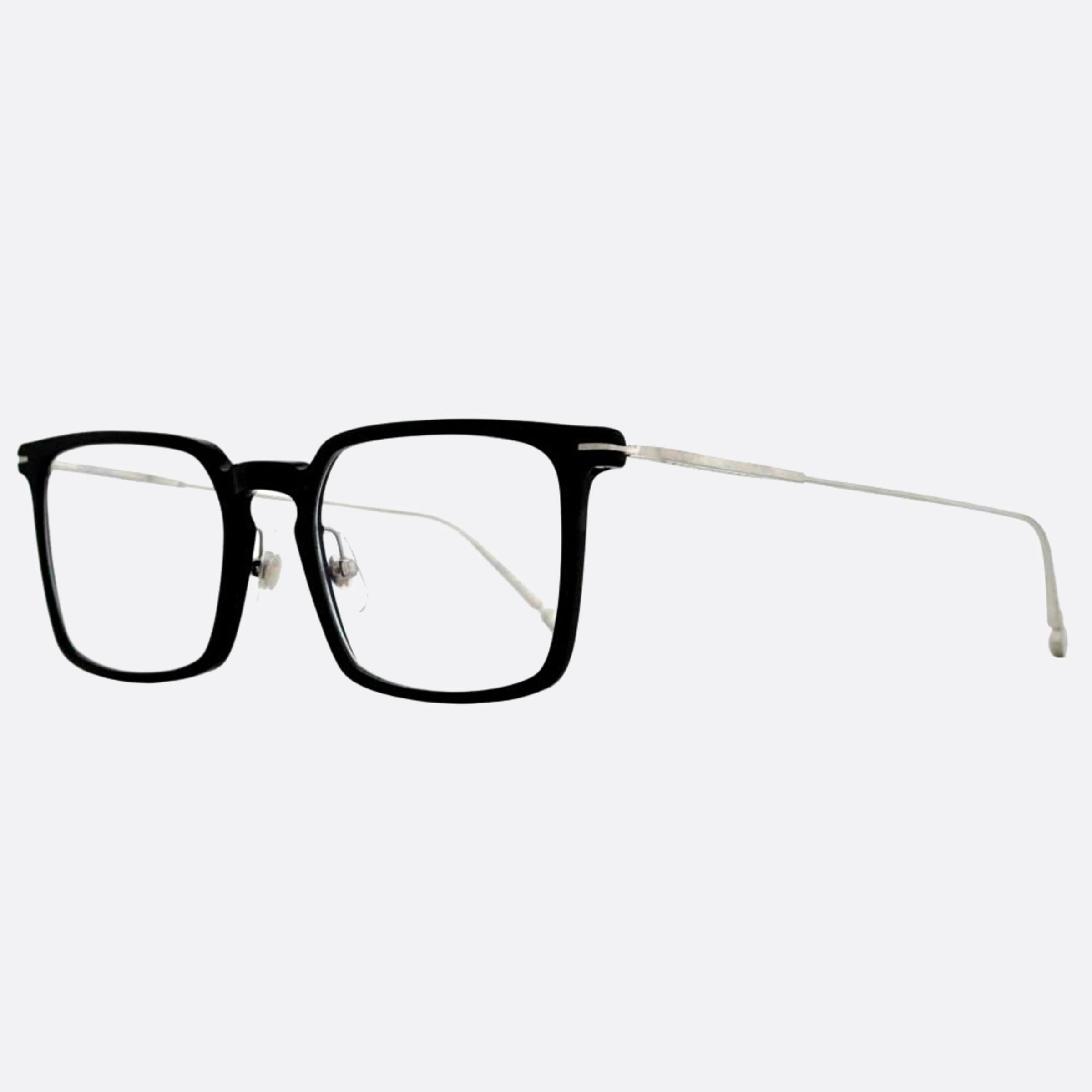 Matsuda 52mm M2060 Blk Black Geometric Unisex Eyeglasses - Side View