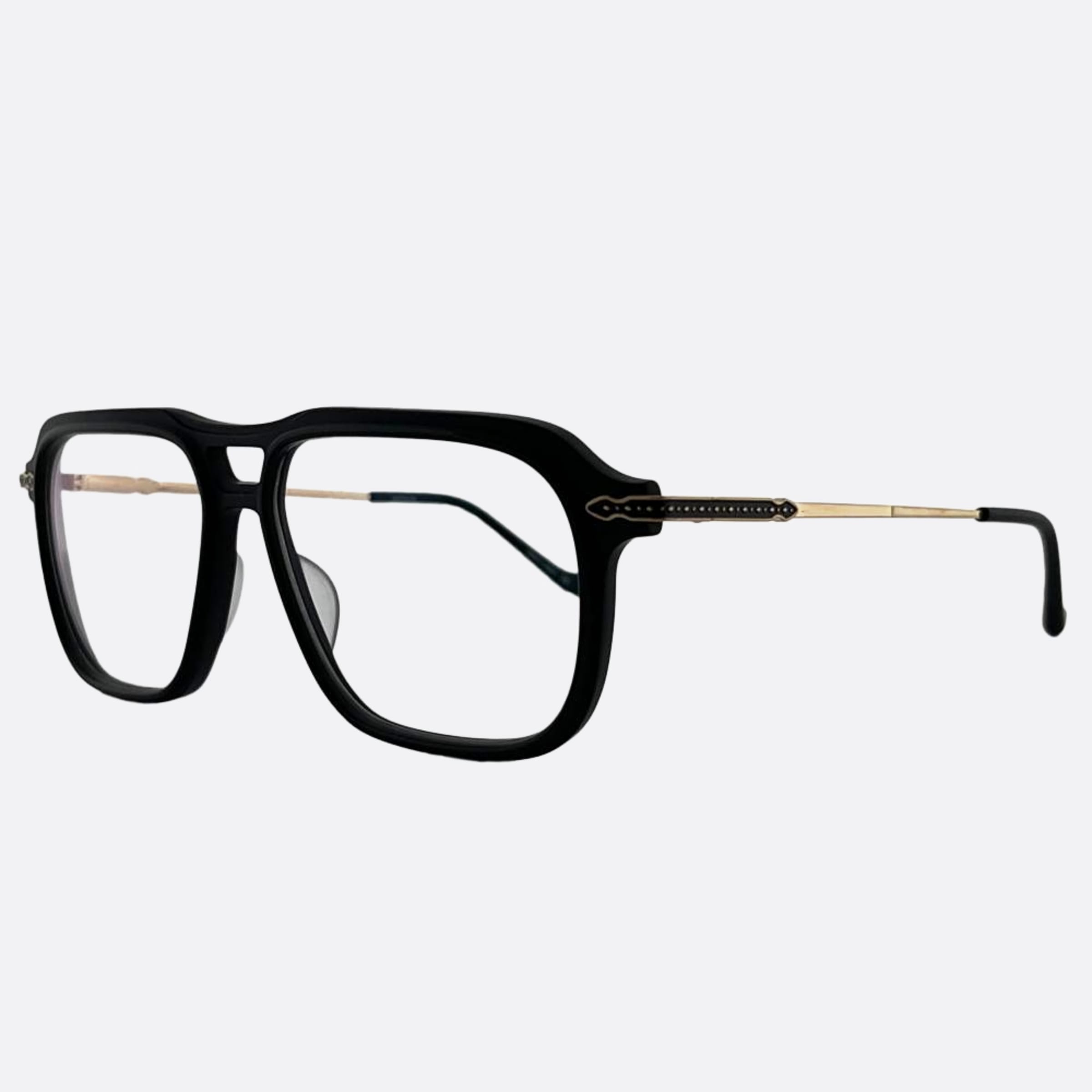 Matsuda 56mm M2062 Mbk Black Squared Unisex Eyeglasses - Side View