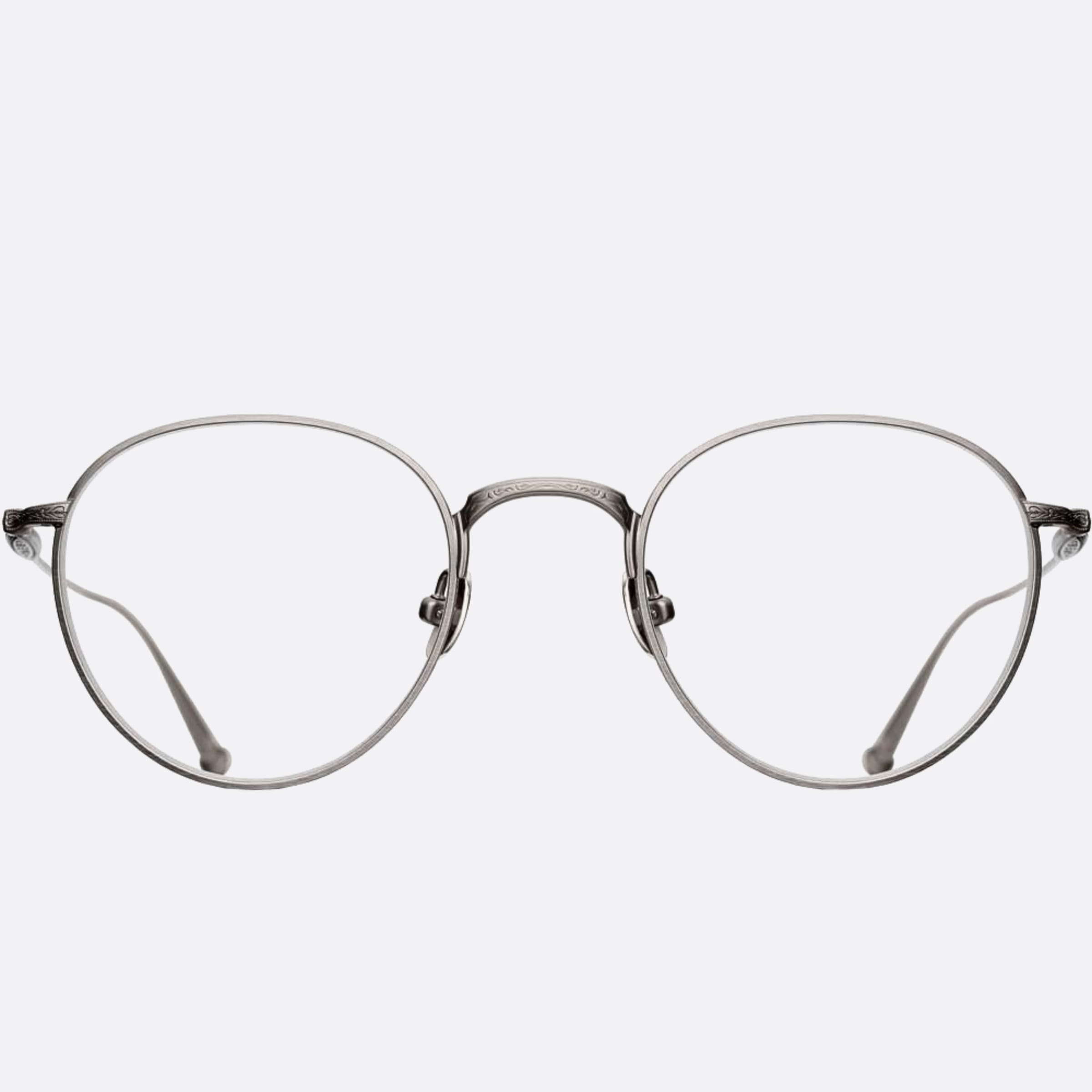 Matsuda 48mm M3085 Silver Round Unisex Eyeglasses - Main View
