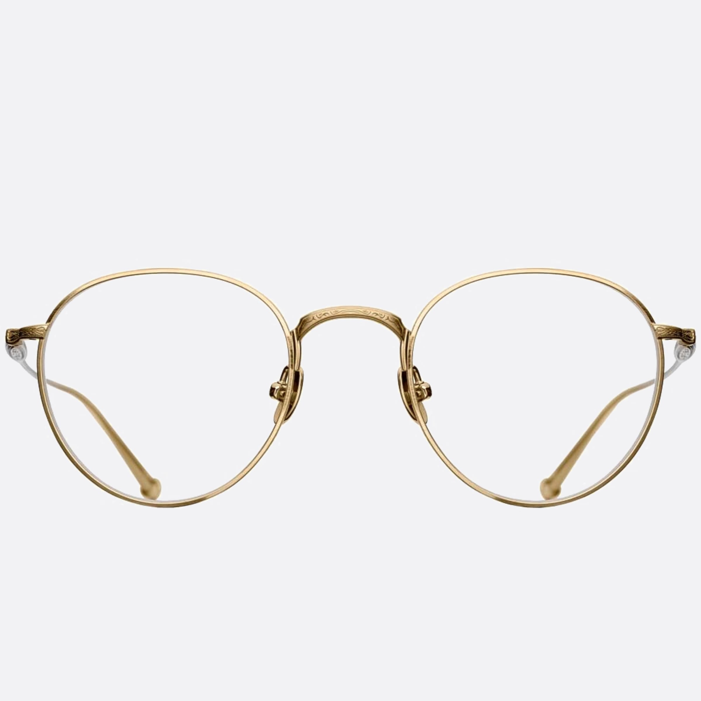 Matsuda 48mm M3085 Gold Round Unisex Eyeglasses - Main View