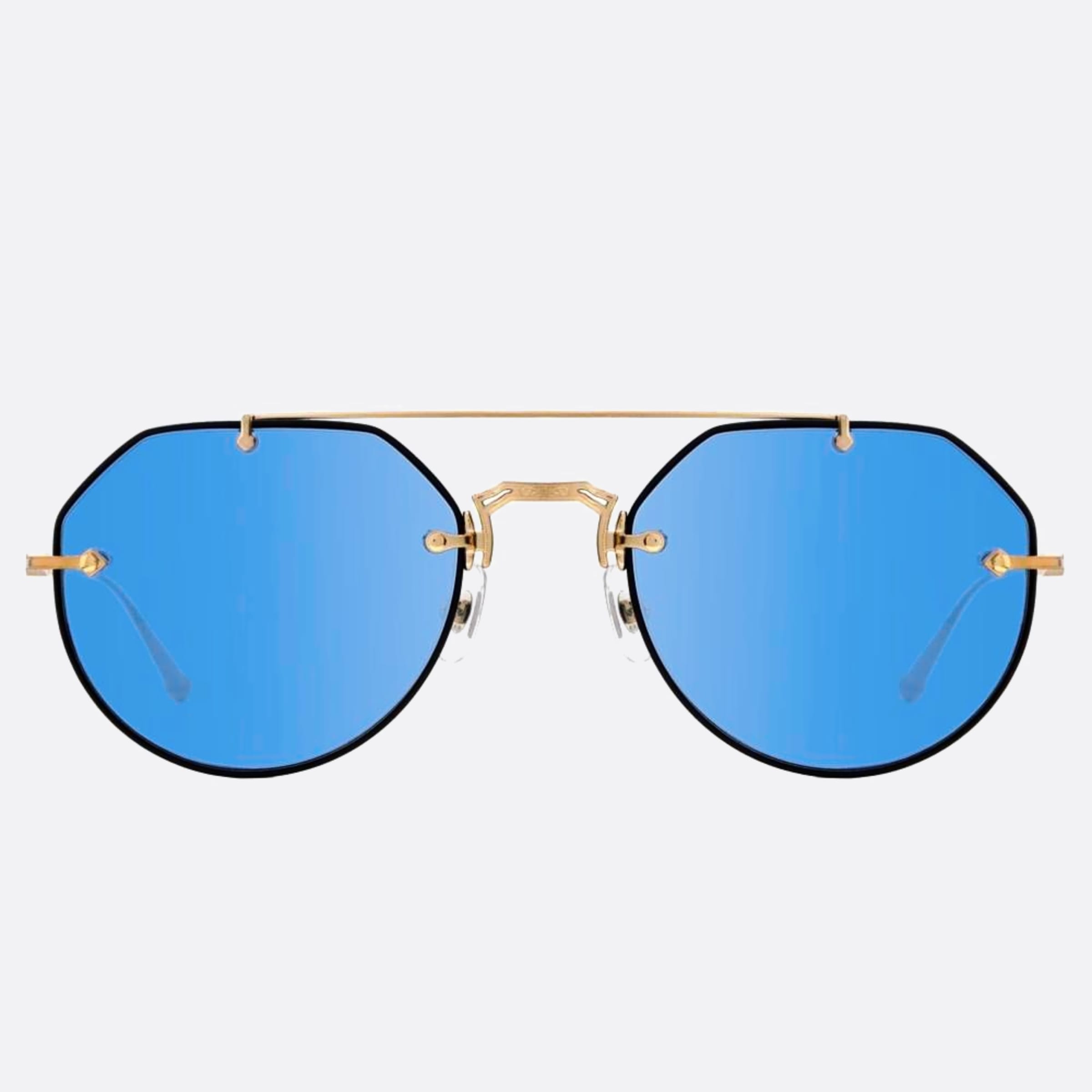 Matsuda 53mm M3121 Blk Gold Geometric Men Sunglasses - Main View