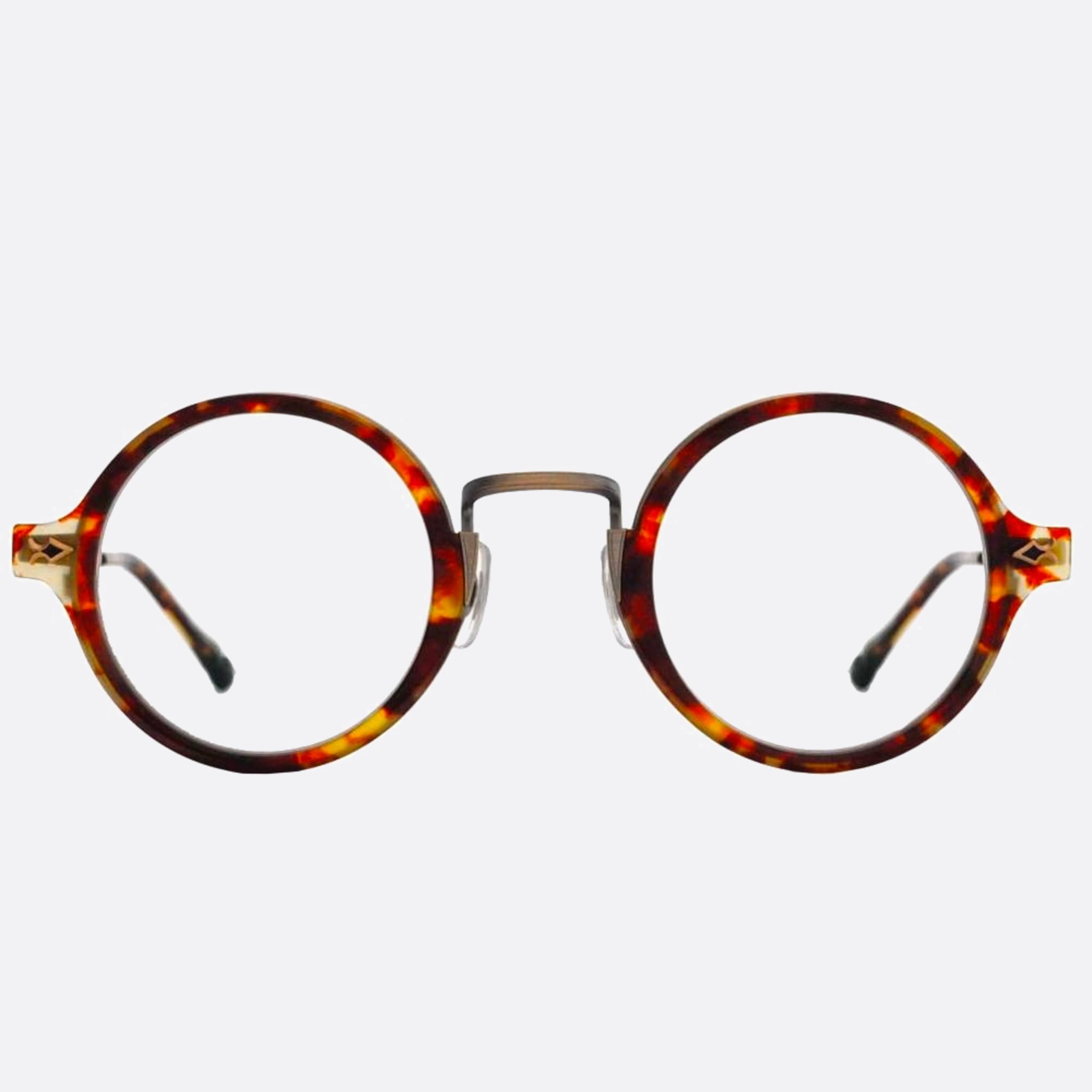 Matsuda 43mm M3127 Brn Havana Geometric Unisex Eyeglasses - Main View