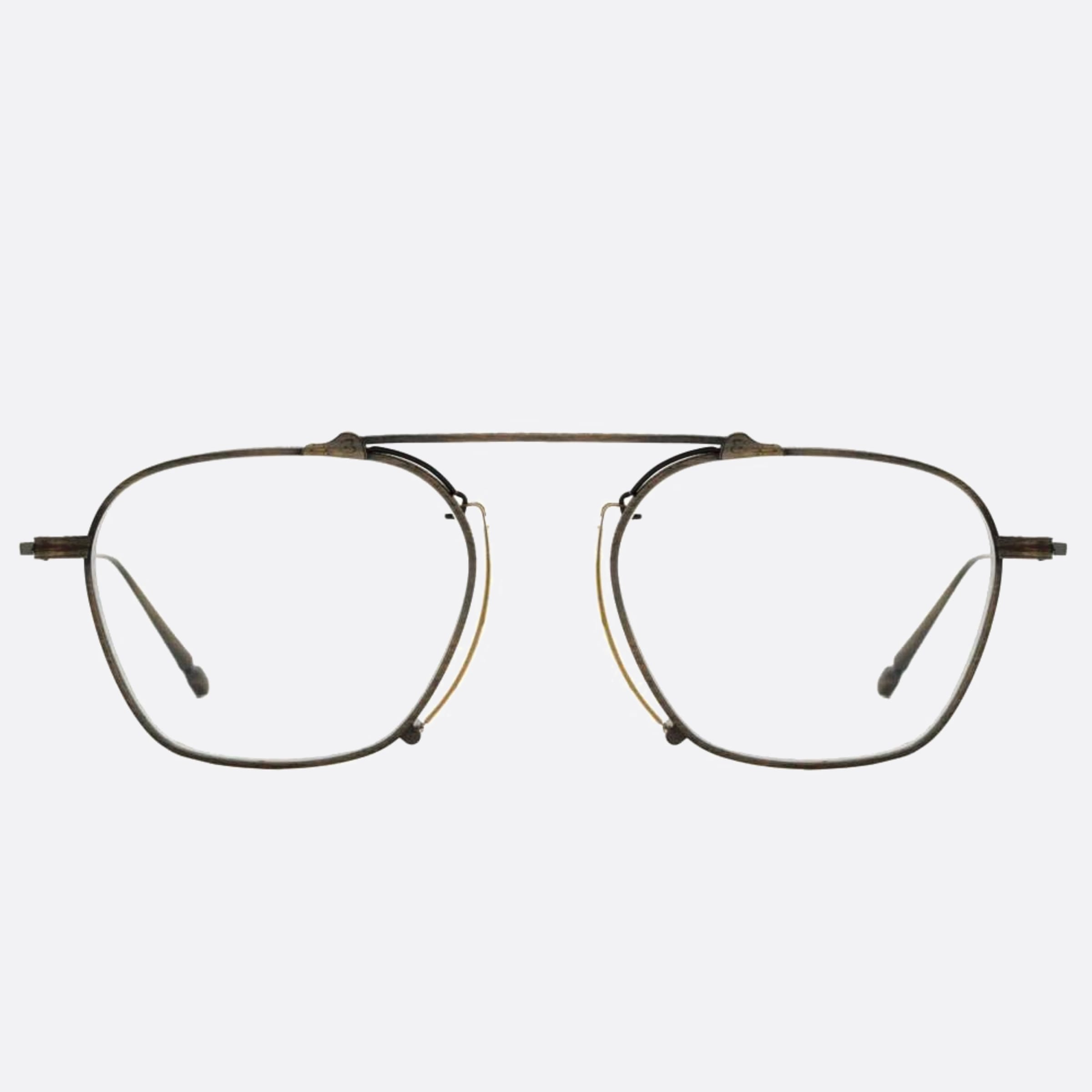 Matsuda 51mm M3129 Gold Geometric Unisex Eyeglasses - Main View
