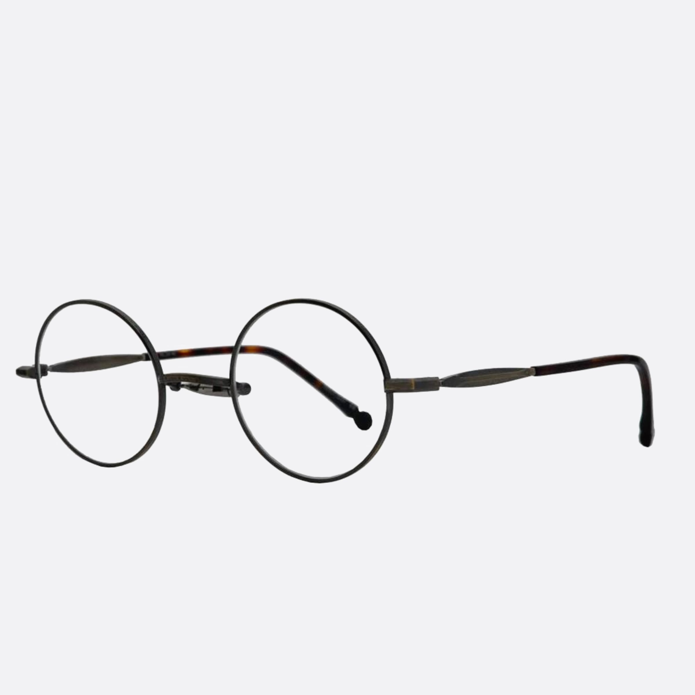 Matsuda 45mm M3131 Gold Round Unisex Eyeglasses - Side View