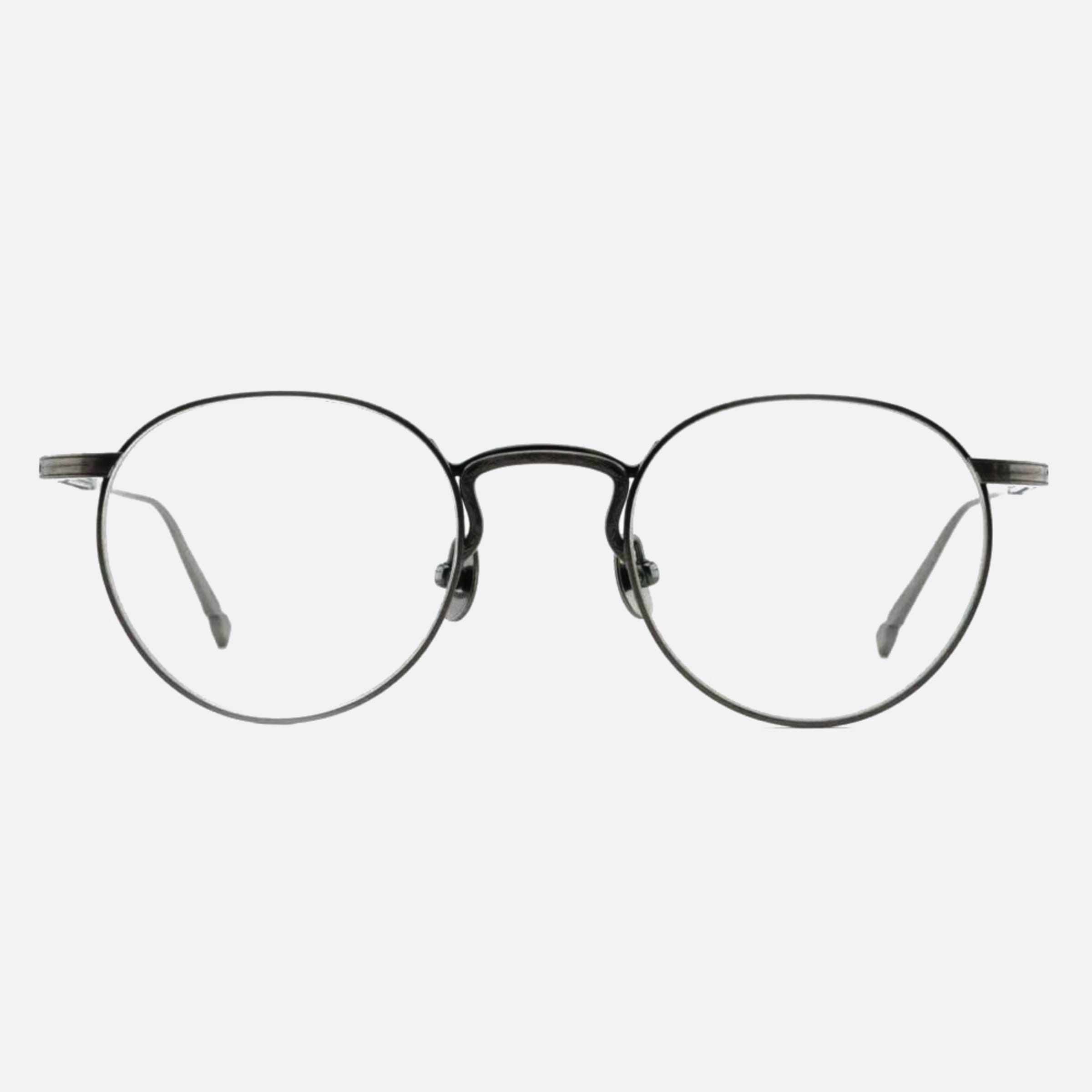 Matsuda 47mm M3140 Silver Round Men Eyeglasses - Main View