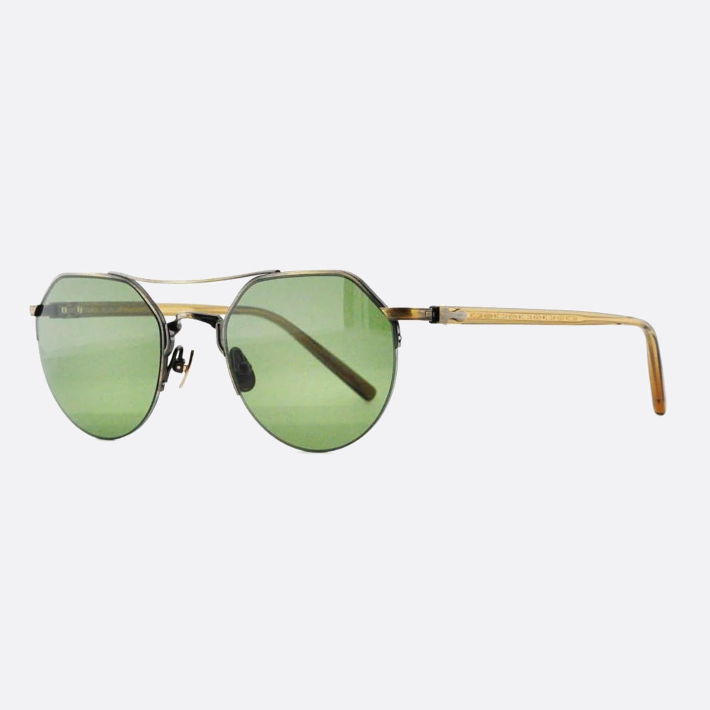 Matsuda 50mm M3141 Gold Pilot Men Sunglasses - Side View