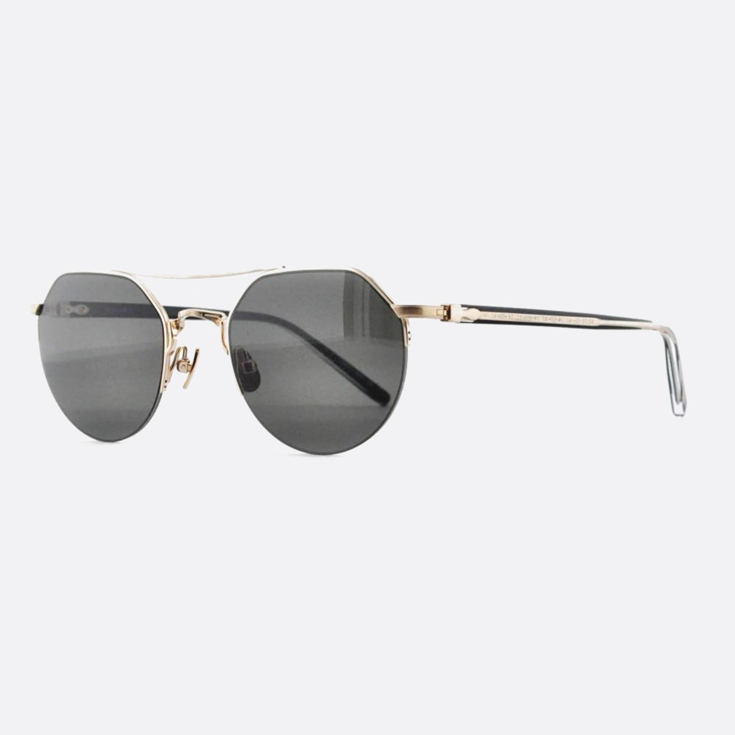 Matsuda 50mm M3141 Gold Pilot Men Sunglasses - Side View