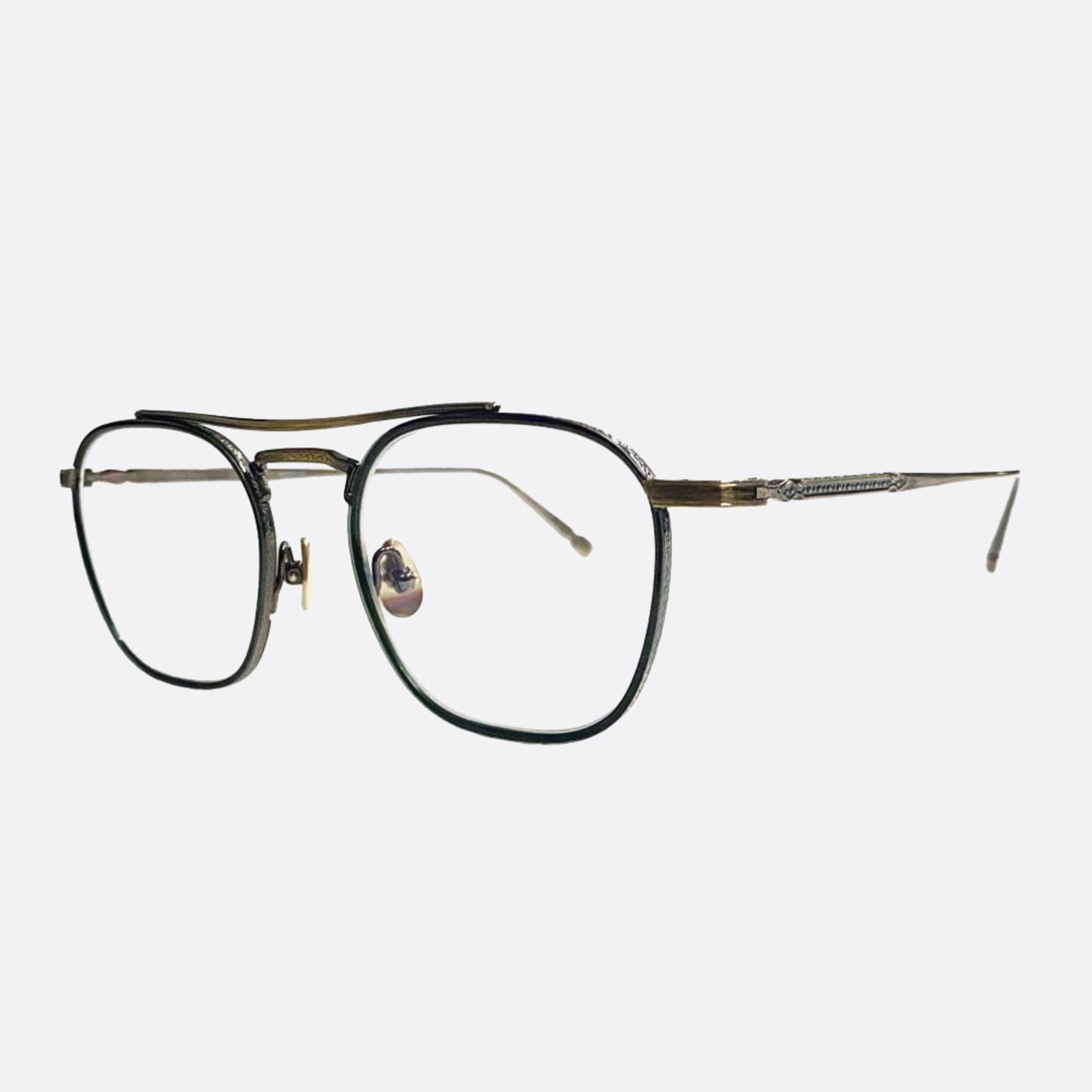 Matsuda 48mm M3149 Bgn Green Squared Unisex Eyeglasses - Side View