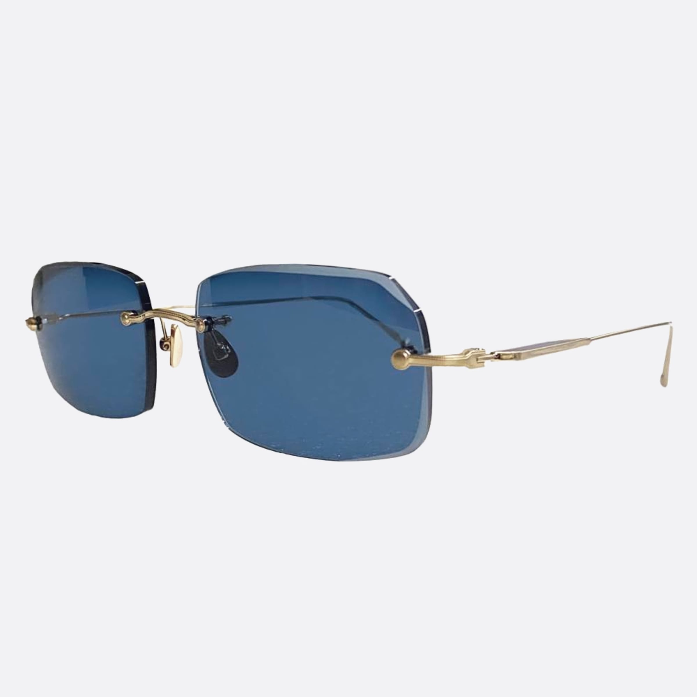 Matsuda 57mm M5004 Sgbg Gold Rectangle Men Sunglasses - Side View