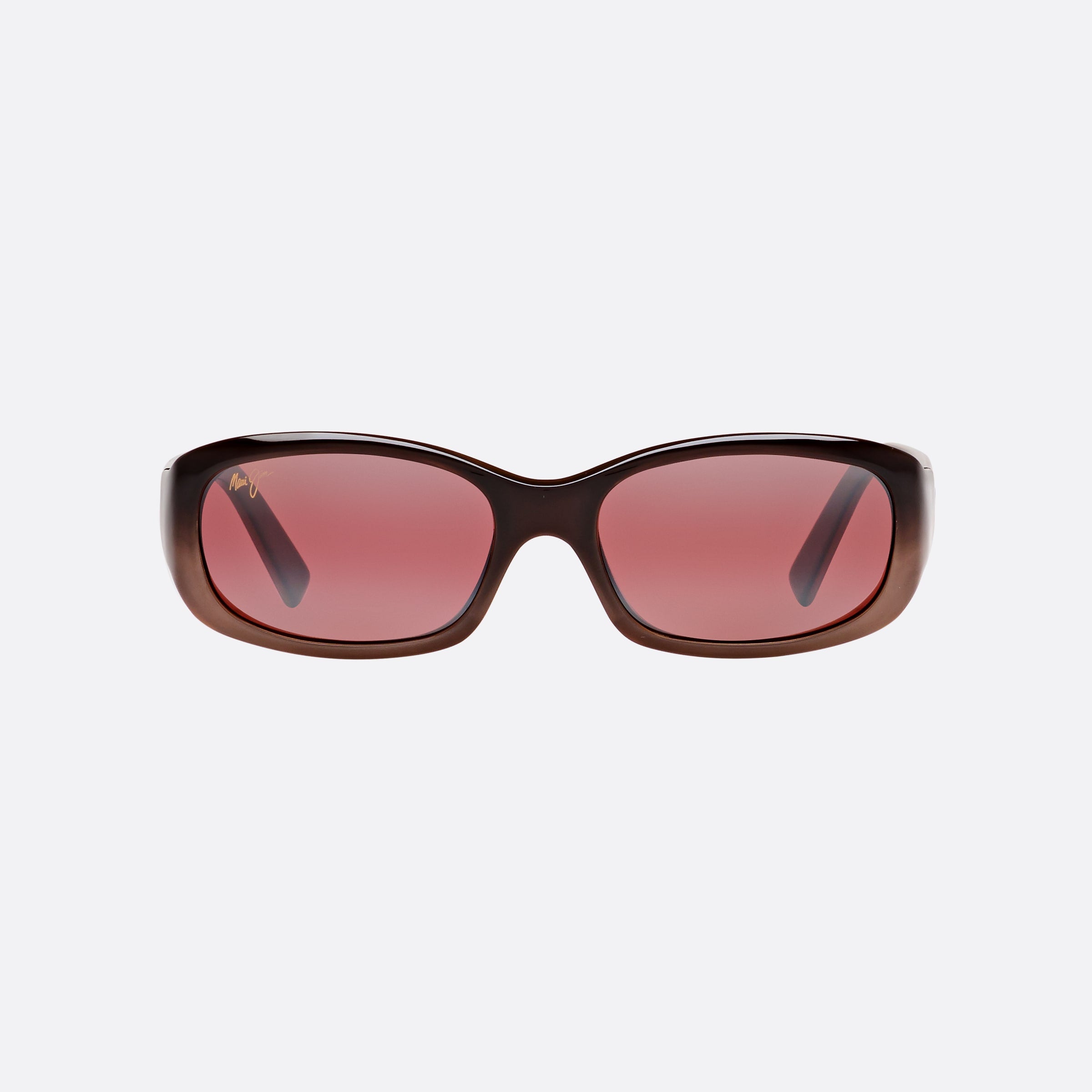 Maui 54mm Jim Punchbowl Brown Rectangle Polarized Women Sunglasses - Side View