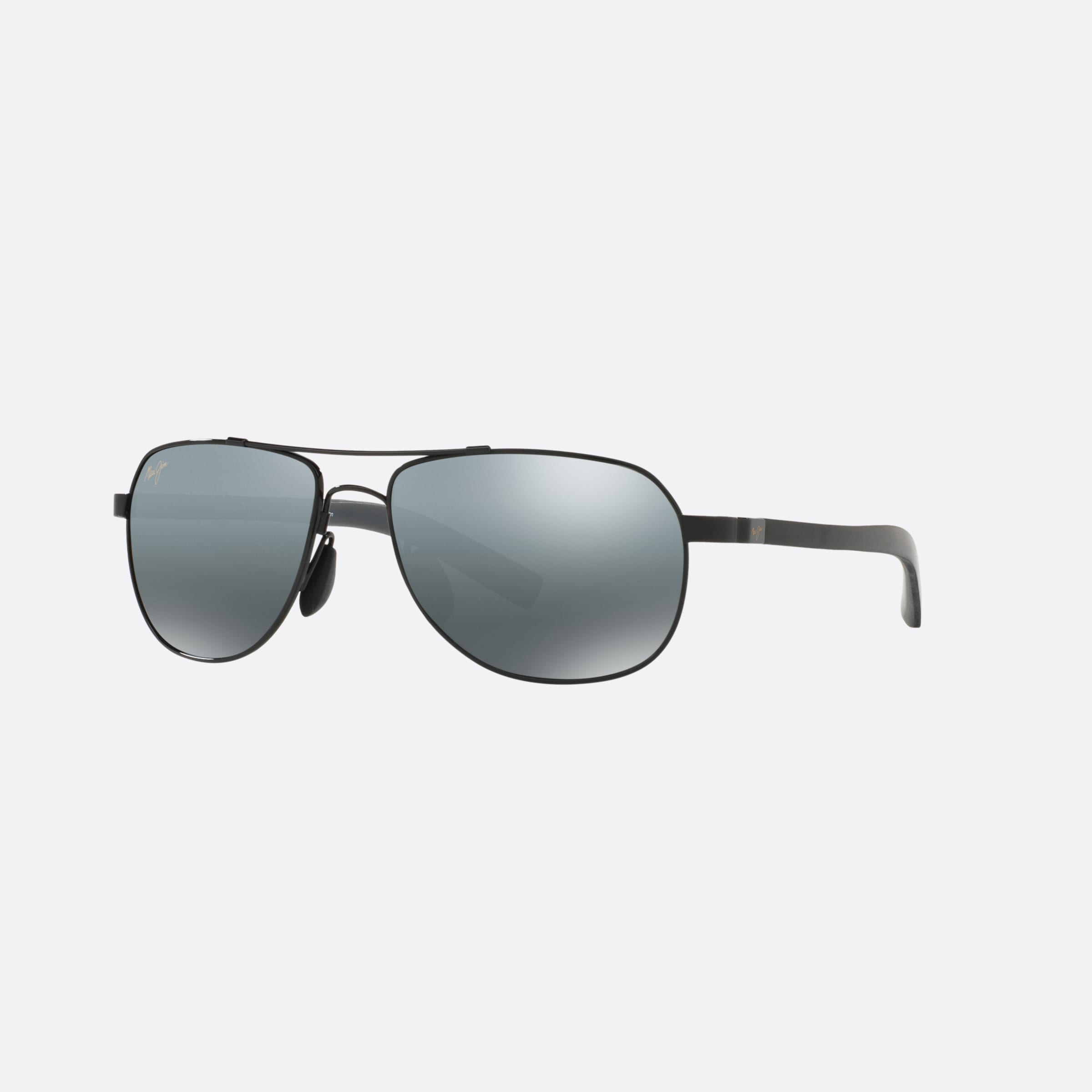Maui 58mm Jim Guardrails Black Pilot Polarized Unisex Sunglasses - Main View