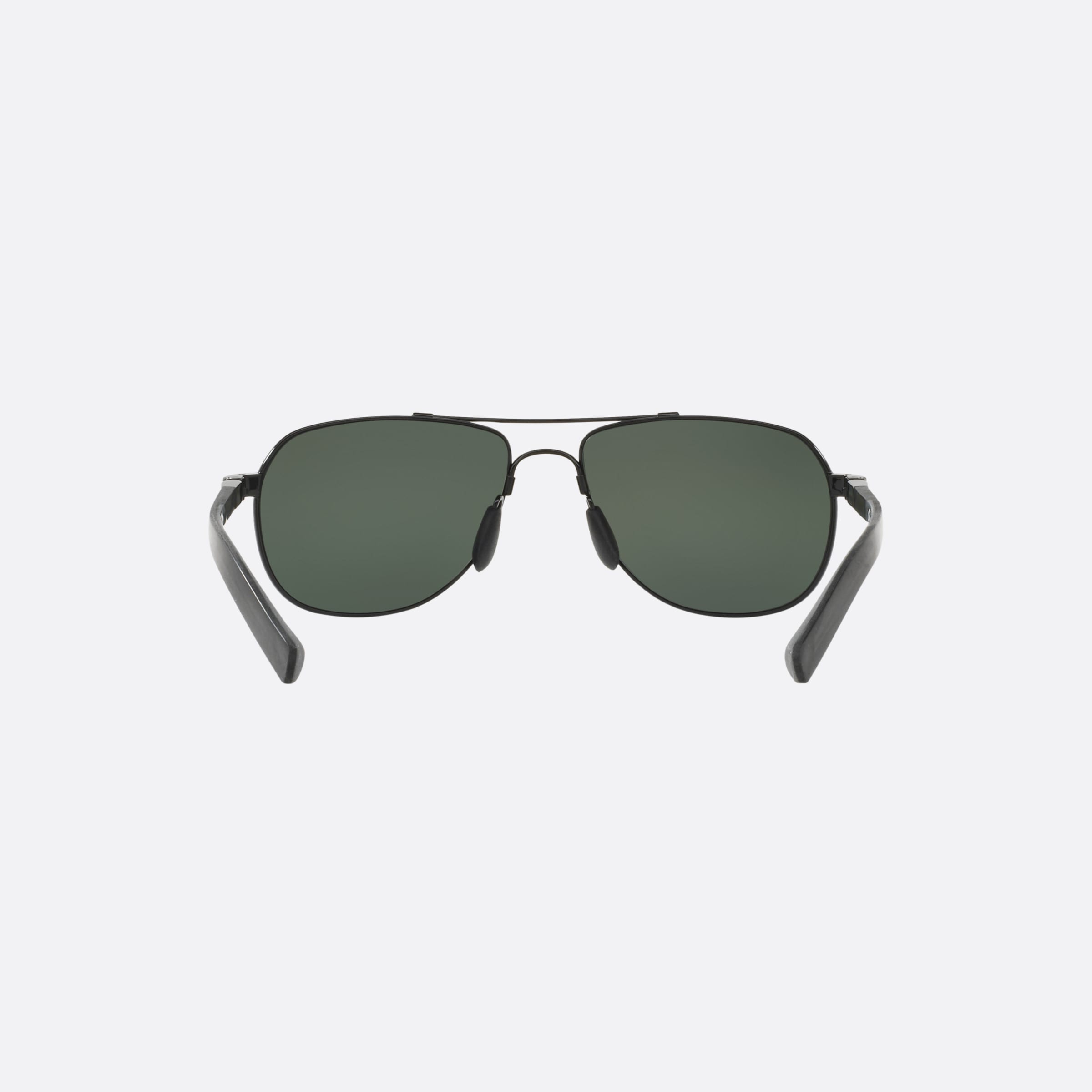 Maui 58mm Jim Guardrails Black Pilot Polarized Unisex Sunglasses - Side View