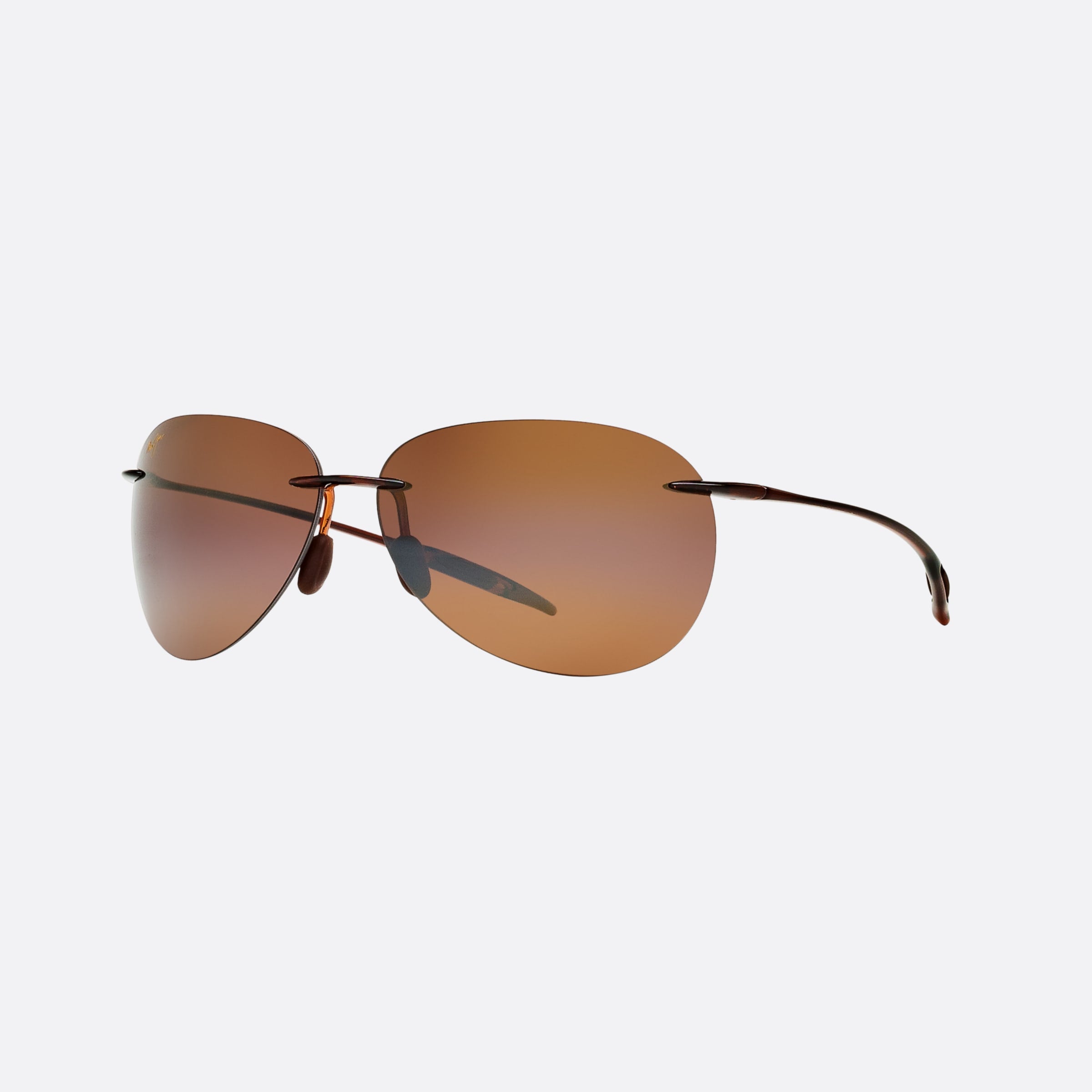 Maui 62mm Jim Sugar Beach Brown Pilot Polarized Unisex Sunglasses - Main View