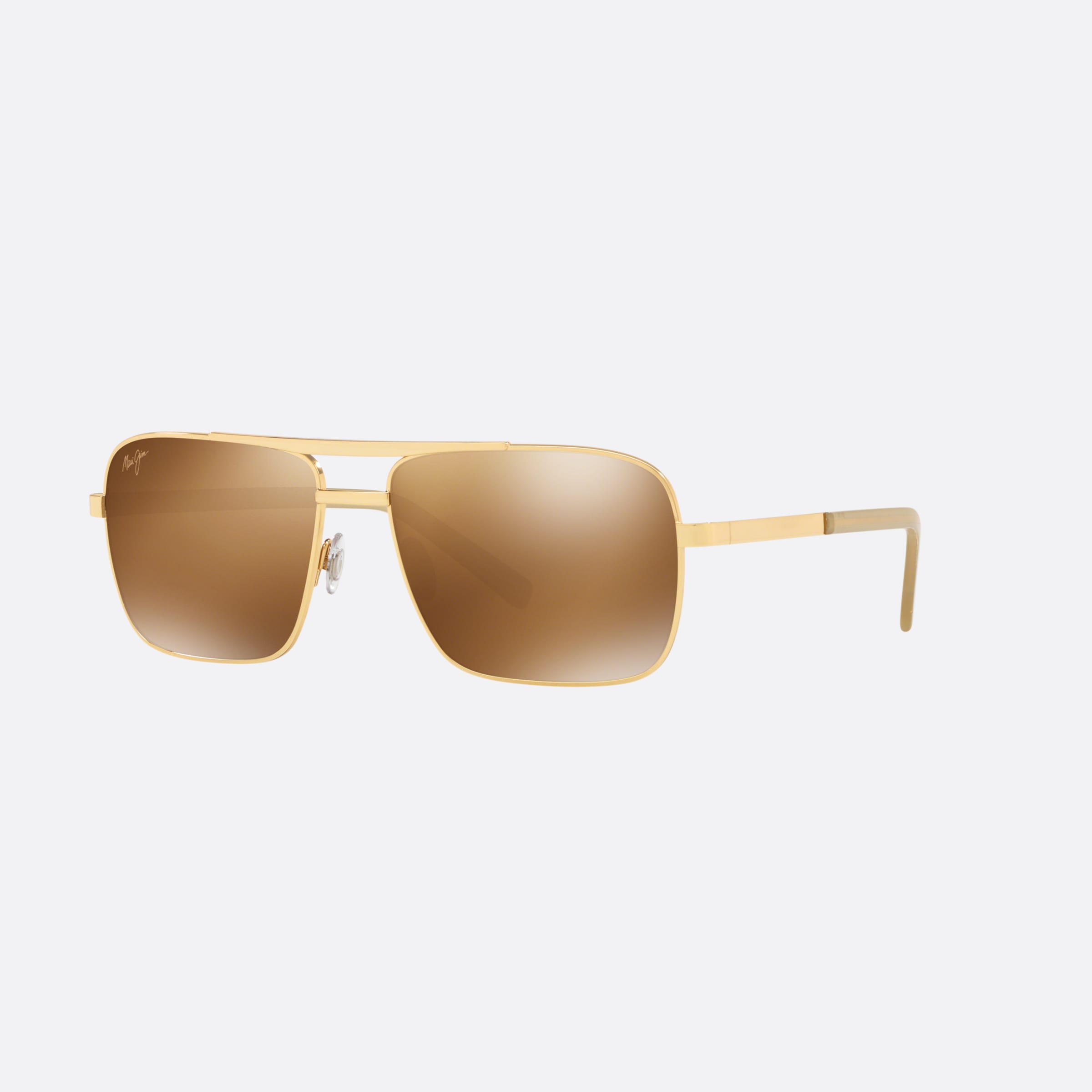 Maui 60mm Jim Compass Gold Pilot Polarized Unisex Sunglasses - Main View