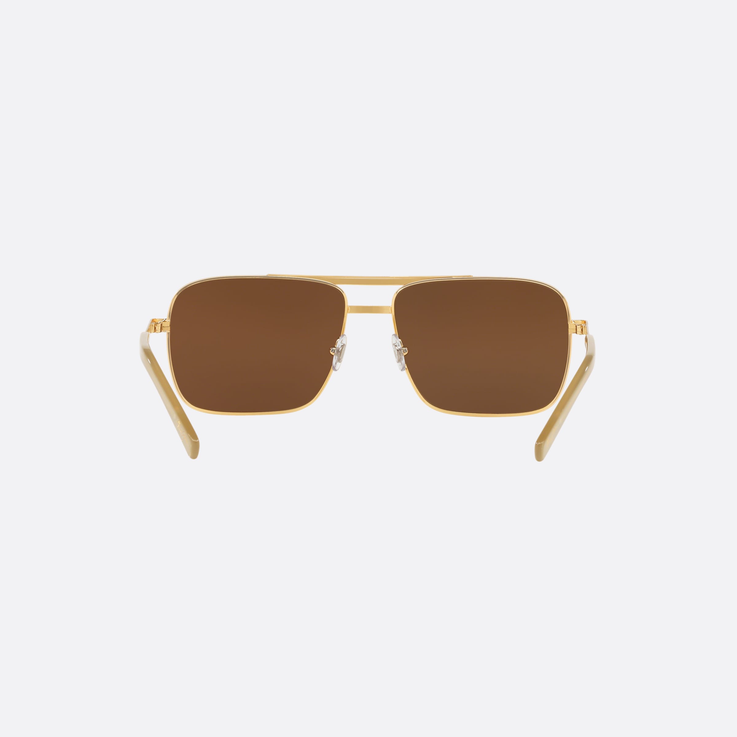Maui 60mm Jim Compass Gold Pilot Polarized Unisex Sunglasses - Side View