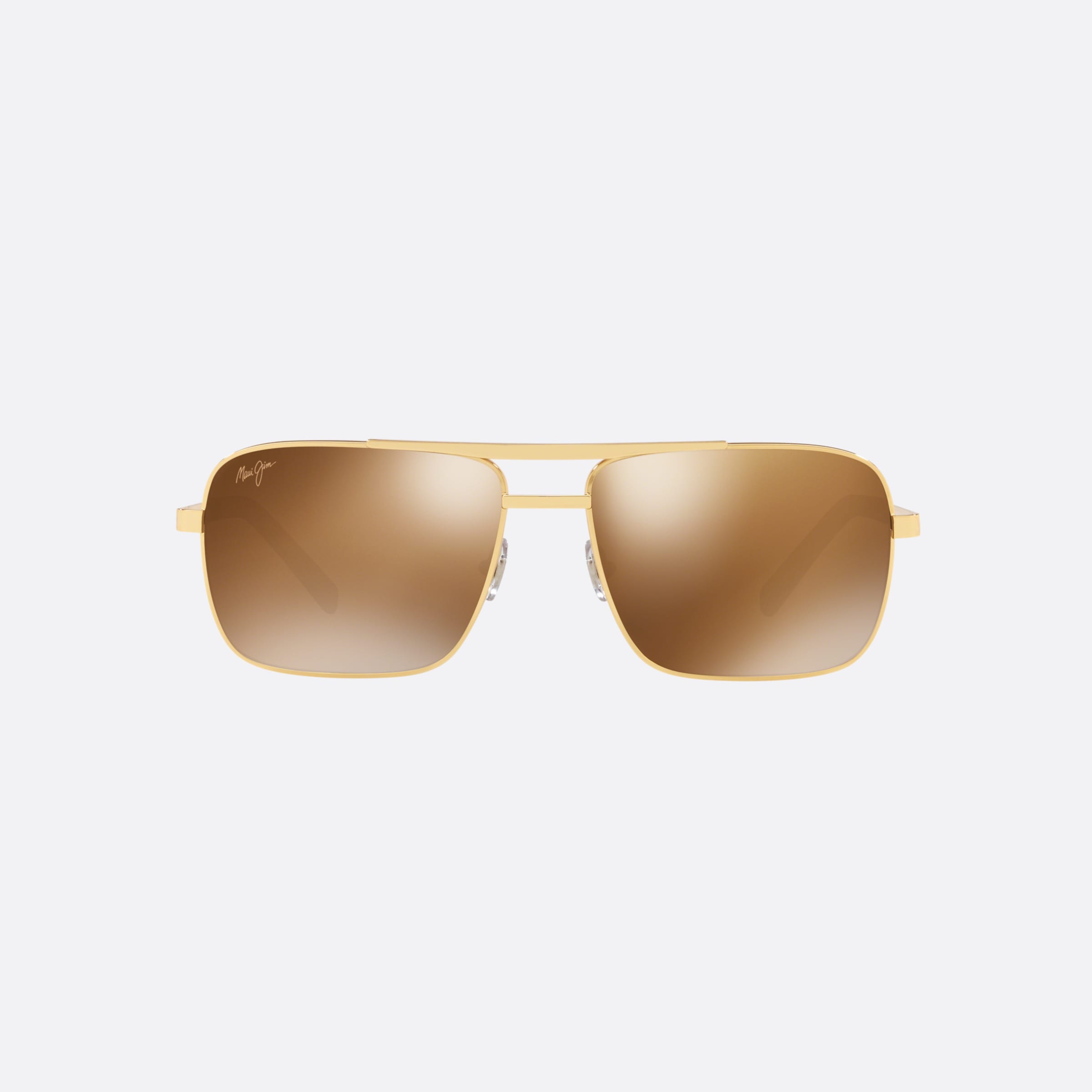Maui 60mm Jim Compass Gold Pilot Polarized Unisex Sunglasses - Lifestyle Shot