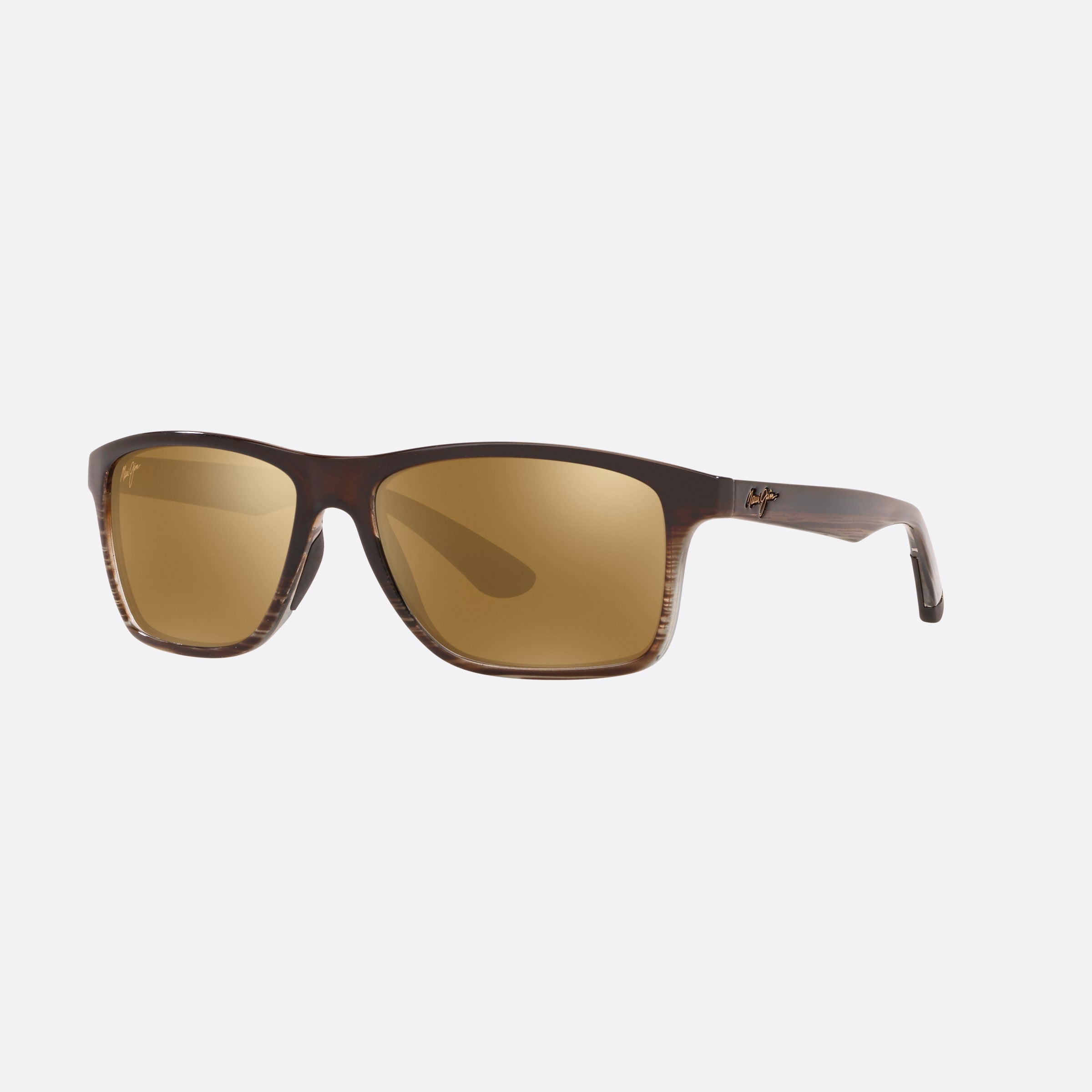Maui 58mm Jim Onshore Brown Rectangle Polarized Men Sunglasses - Main View