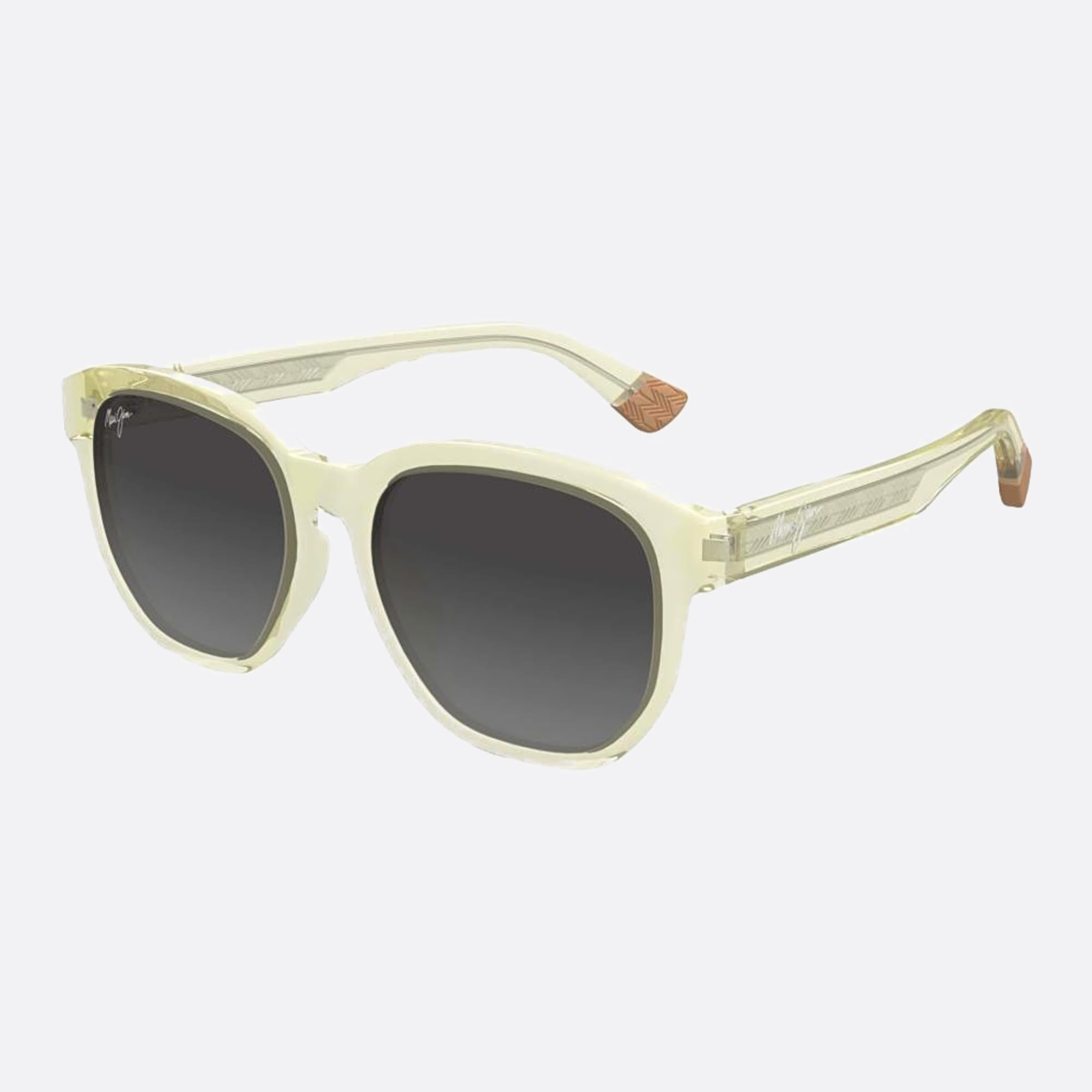 Maui 56mm Jim Akahai Gs646 Yellow Geometric Polarized Men Sunglasses - Side View