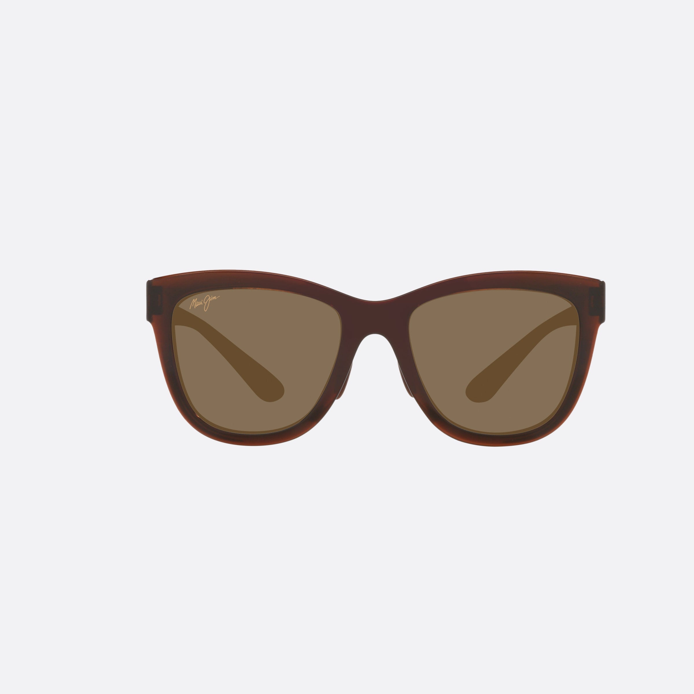 Maui 52mm Jim Anuenue Brown Square Polarized Women Sunglasses - Side View