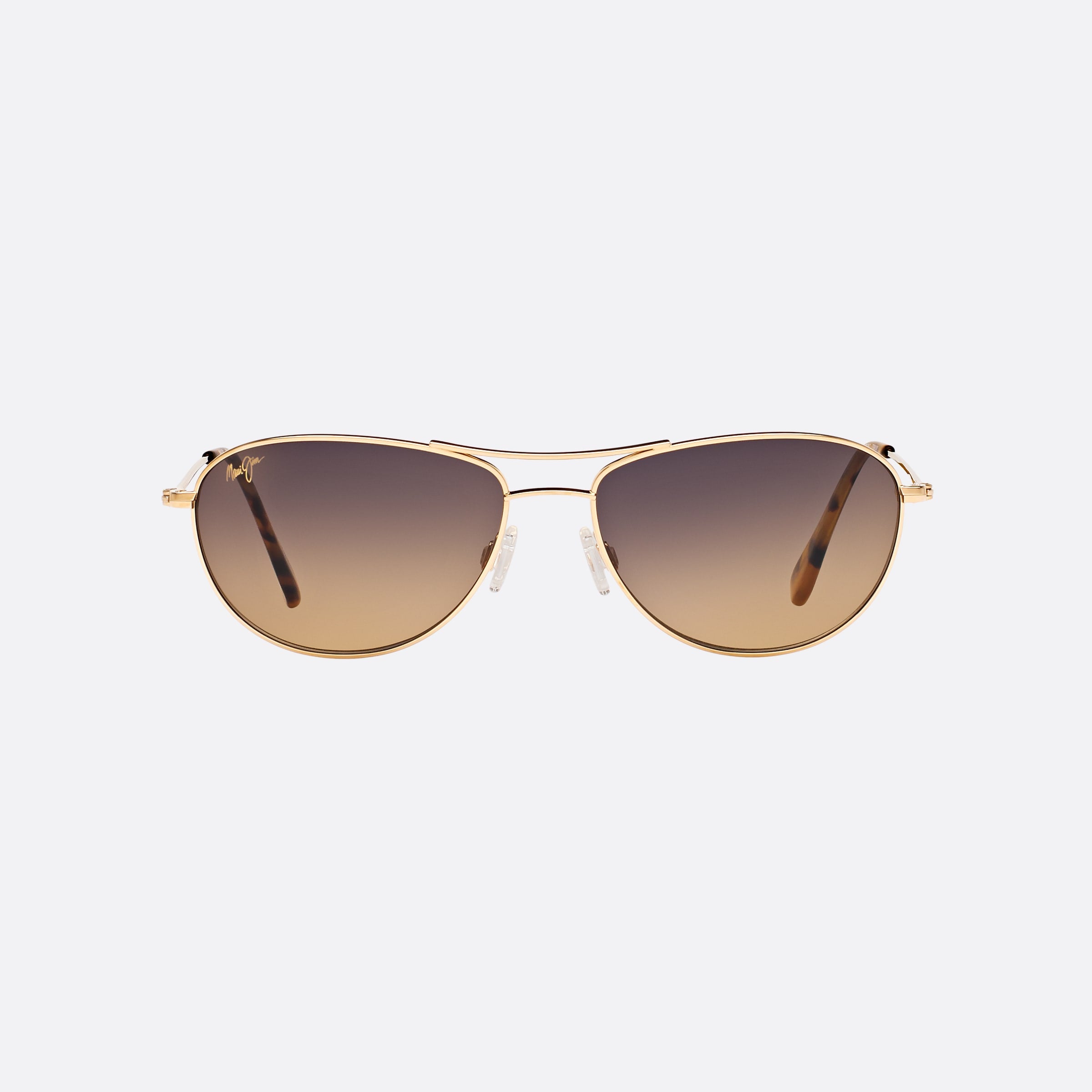 Maui 56mm Jim Baby Beach Gold Pilot Polarized Women Sunglasses - Side View