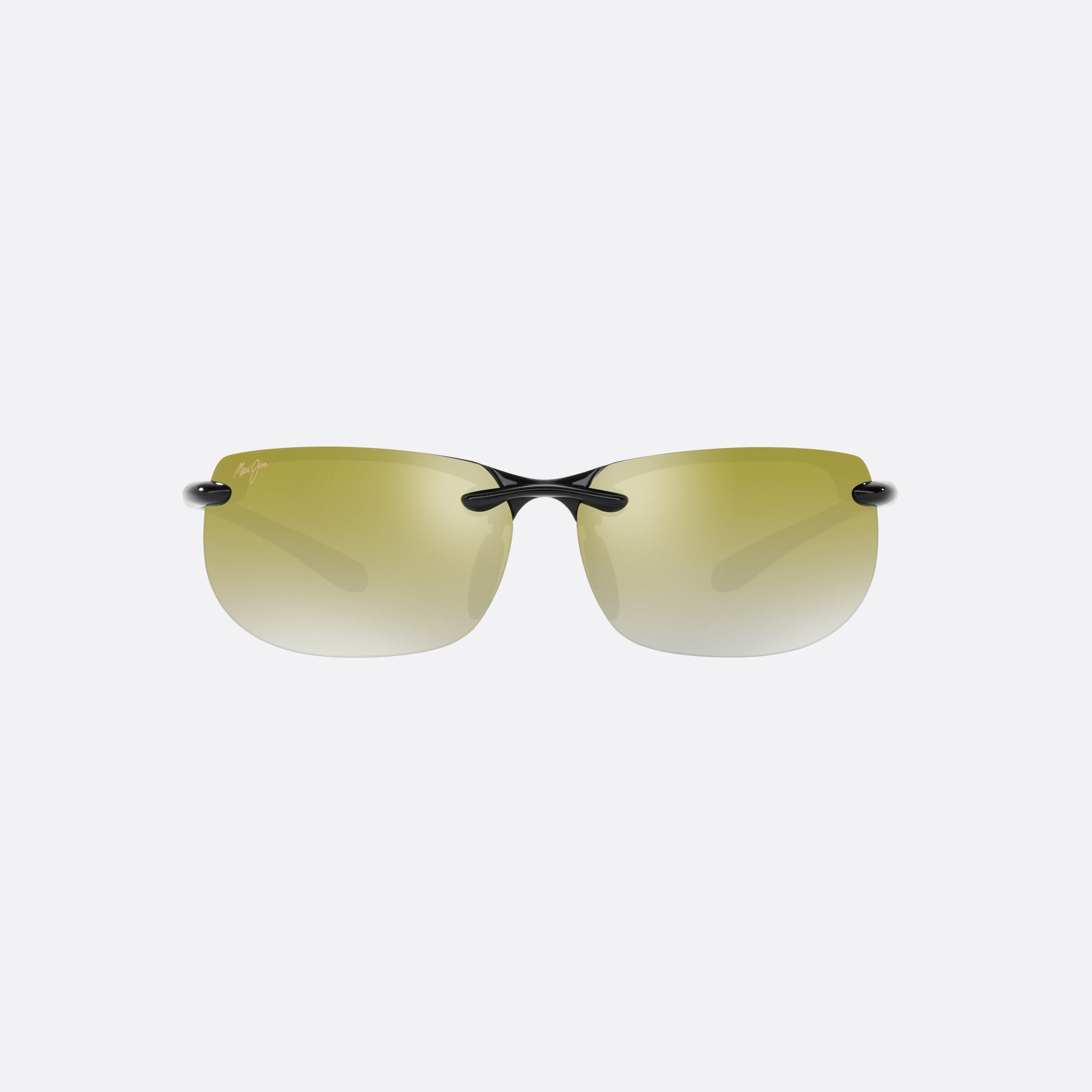 Maui 67mm Jim Banyans Black Rectangle Polarized Men Sunglasses - Side View