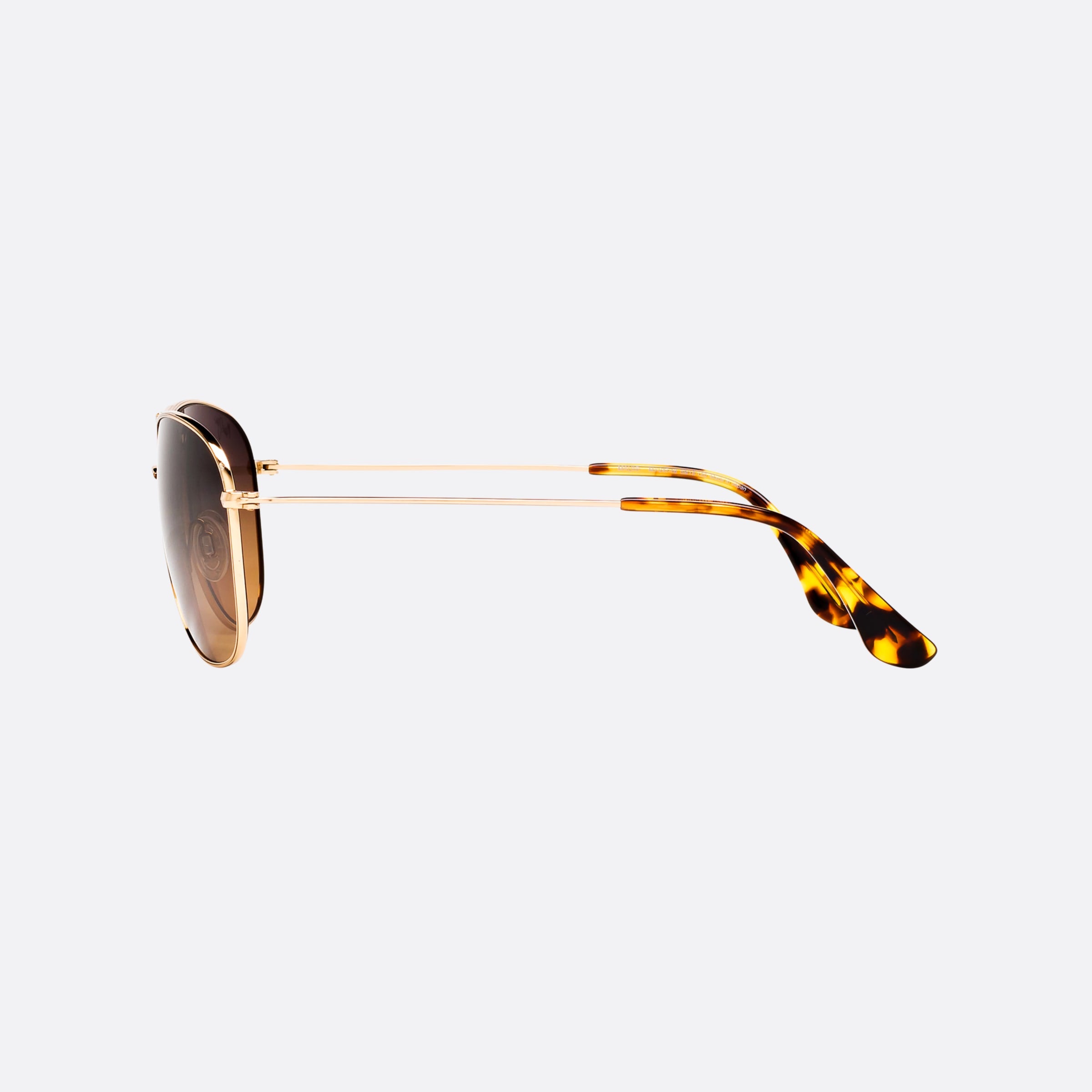 Maui 64mm Jim Cliff House Gold Pilot Polarized Unisex Sunglasses - Detail View