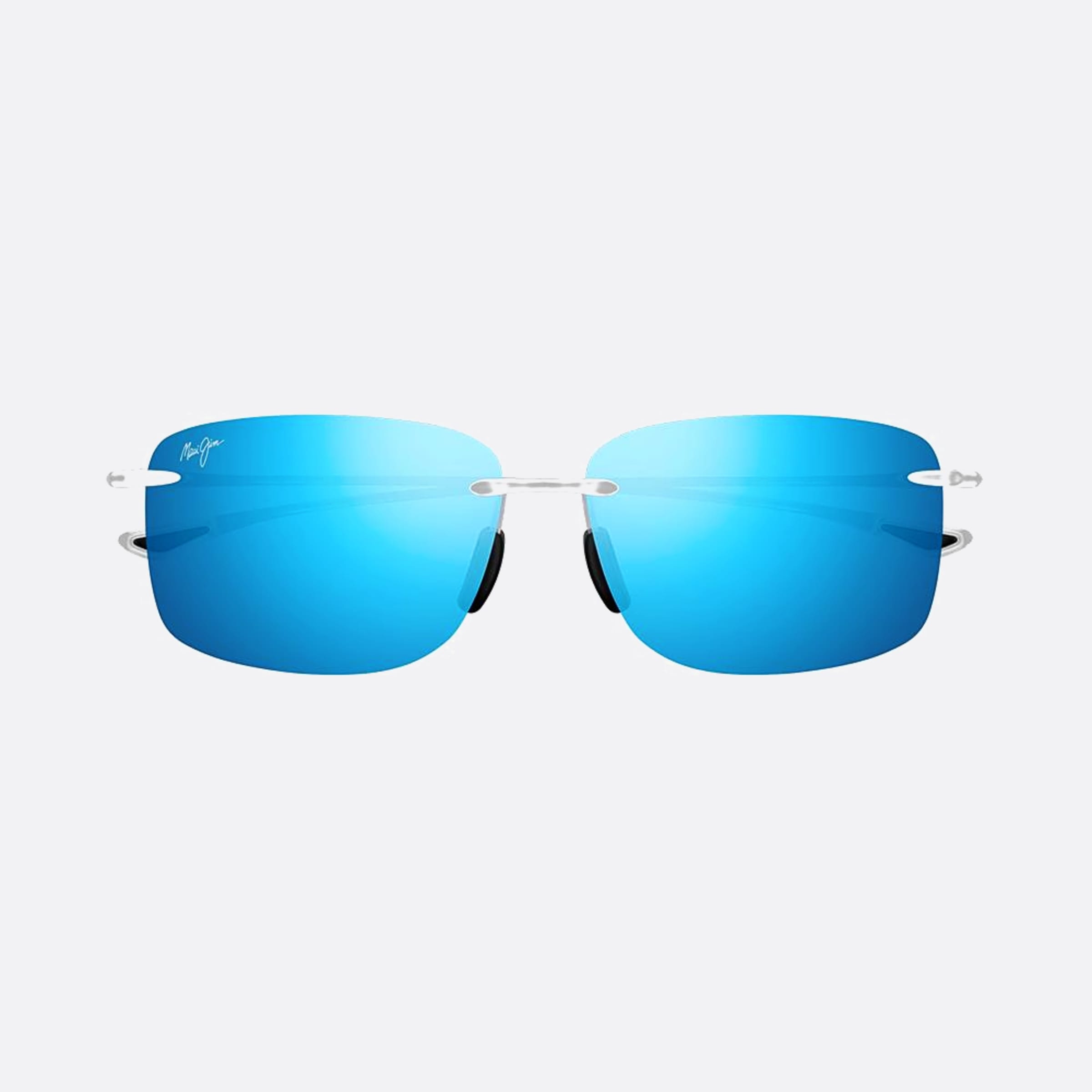 Maui 62mm Jim Hema B443 05cm Black Geometric Polarized Unisex Sunglasses - Main View