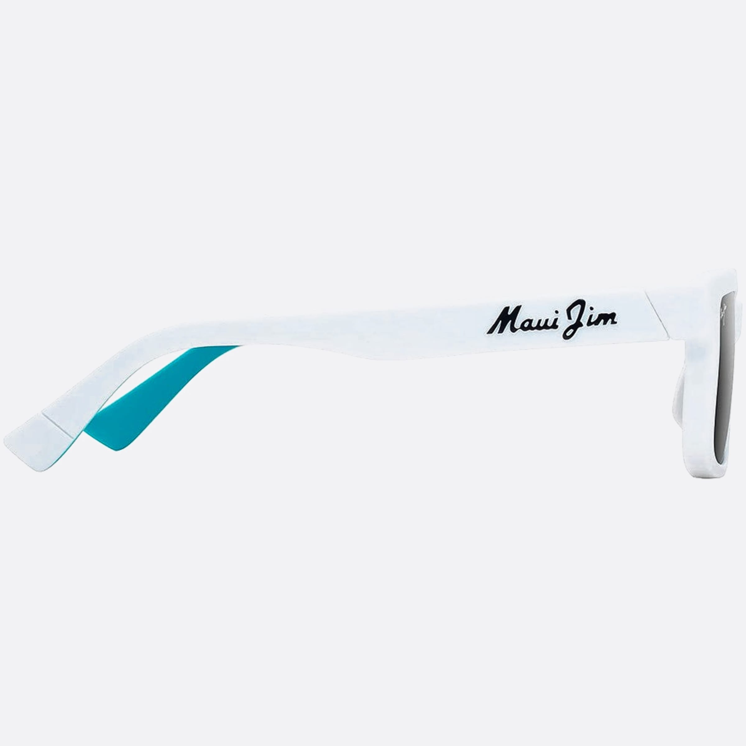 Maui 56mm Jim Hiapo White Rectangle Polarized Unisex Sunglasses - Detail View