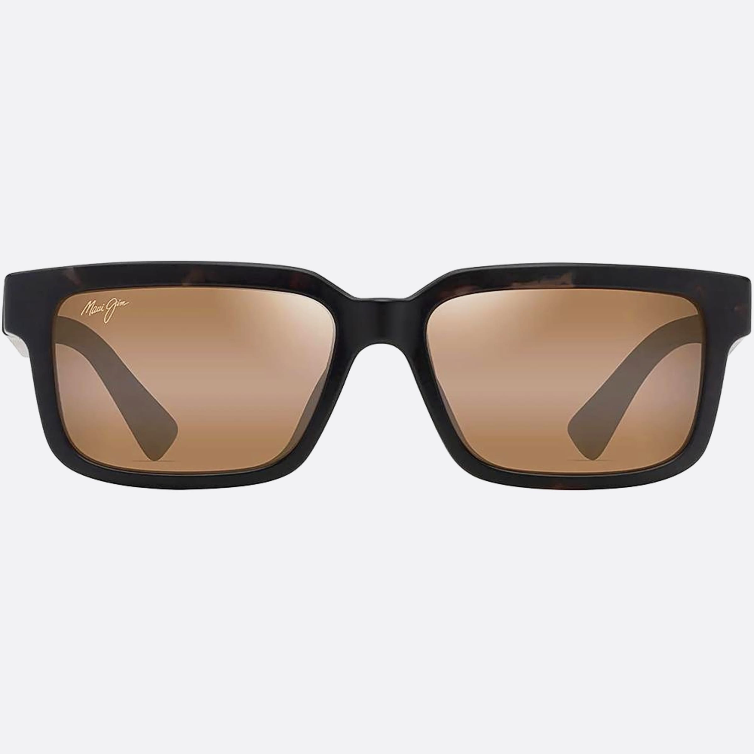 Maui 56mm Jim Hiapo H655 Havana Rectangle Polarized Unisex Sunglasses - Main View