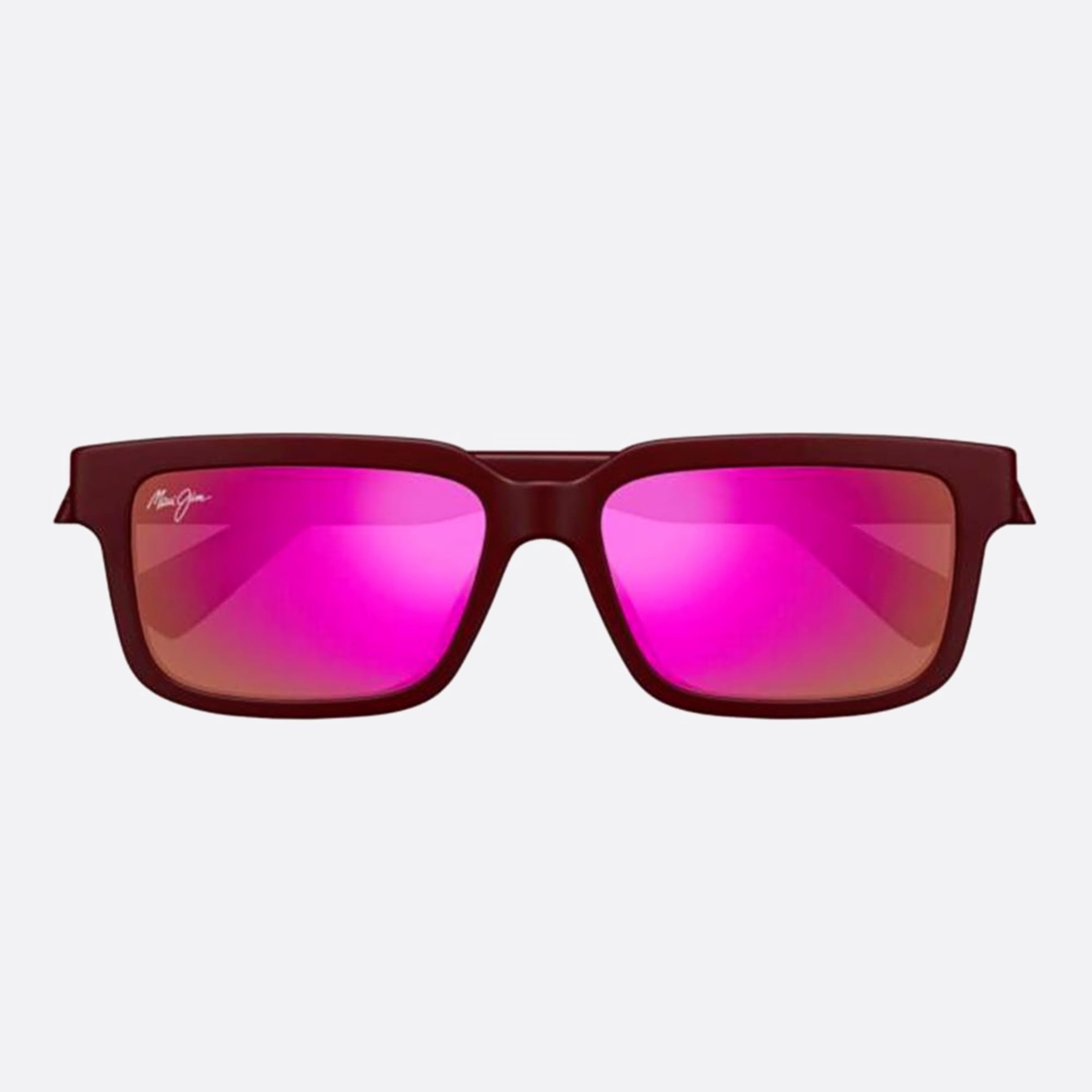 Maui 56mm Jim Hiapo P655 Red Rectangle Polarized Unisex Sunglasses - Main View