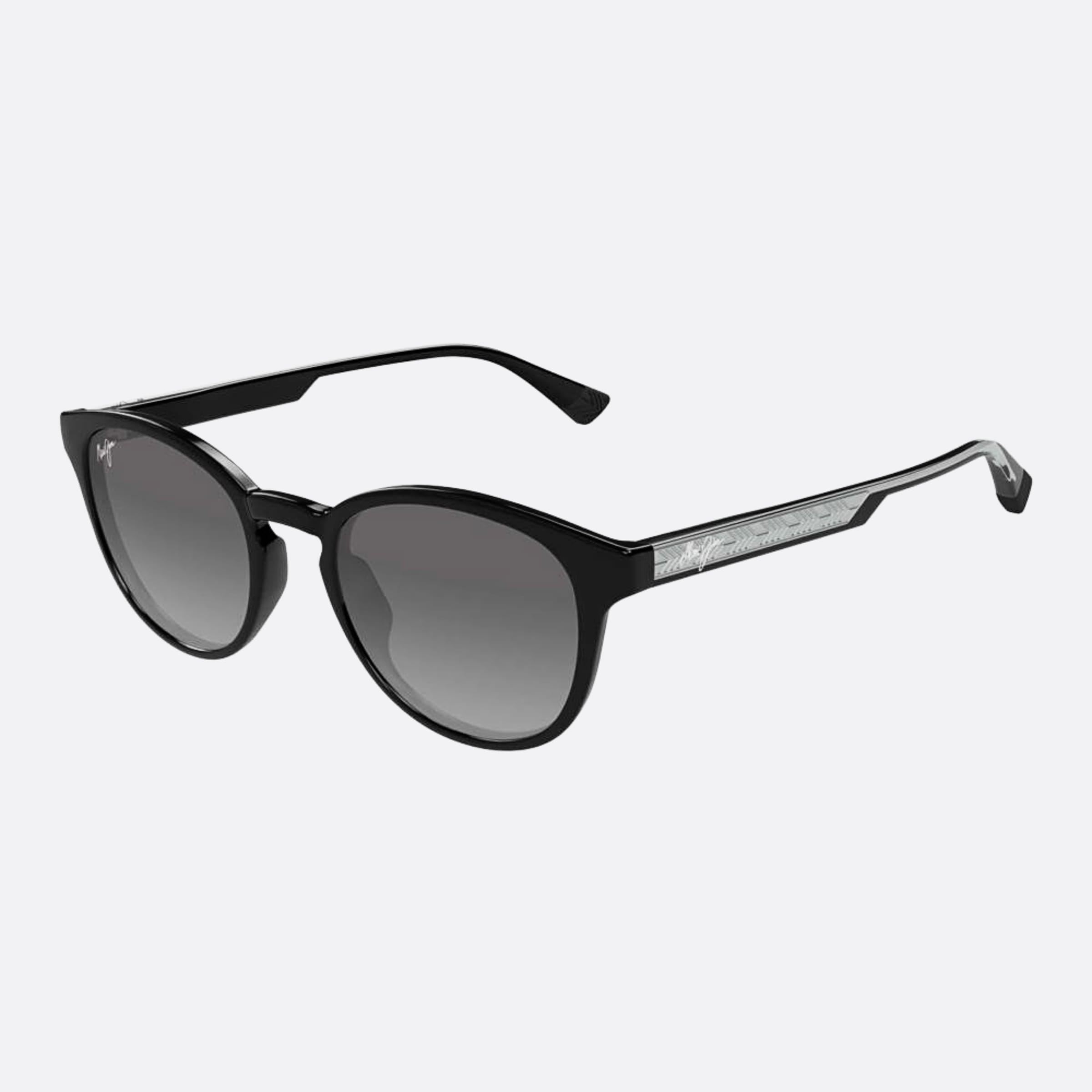 Maui 50mm Jim Hiehie Gs636 Black Squared Polarized Unisex Sunglasses - Side View