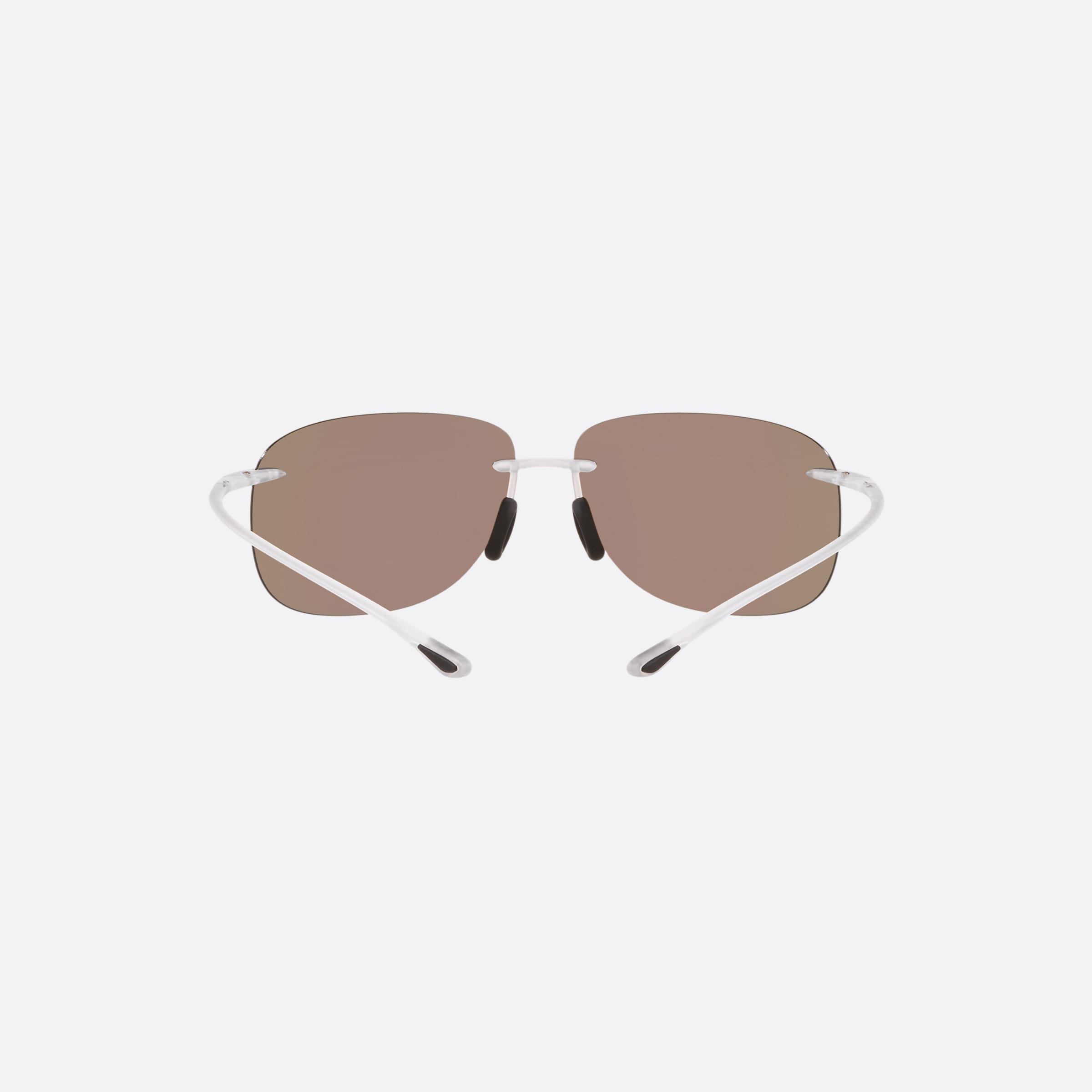 Maui 62mm Jim Hikina Transparent Pilot Polarized Unisex Sunglasses - Side View
