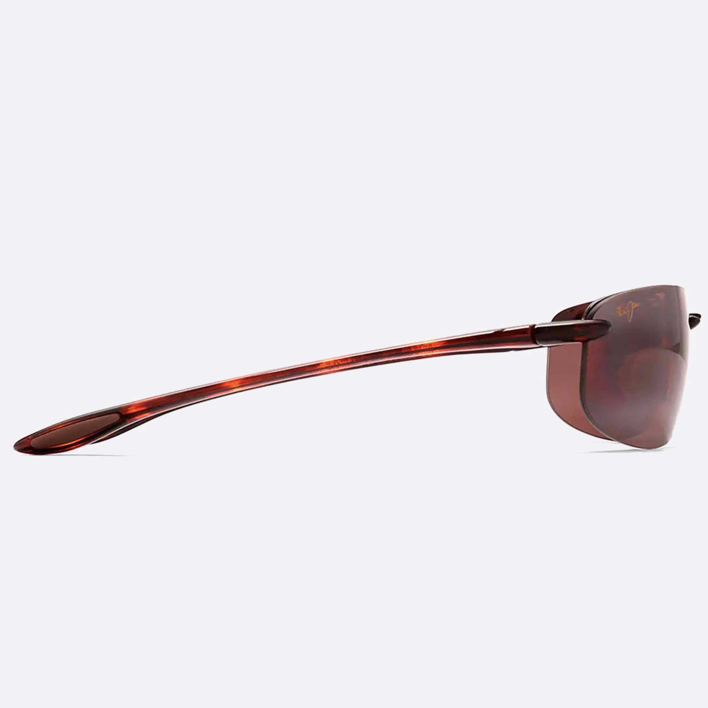 Maui 64mm Jim Okipa R407 Havana Geometric Polarized Unisex Sunglasses - Detail View