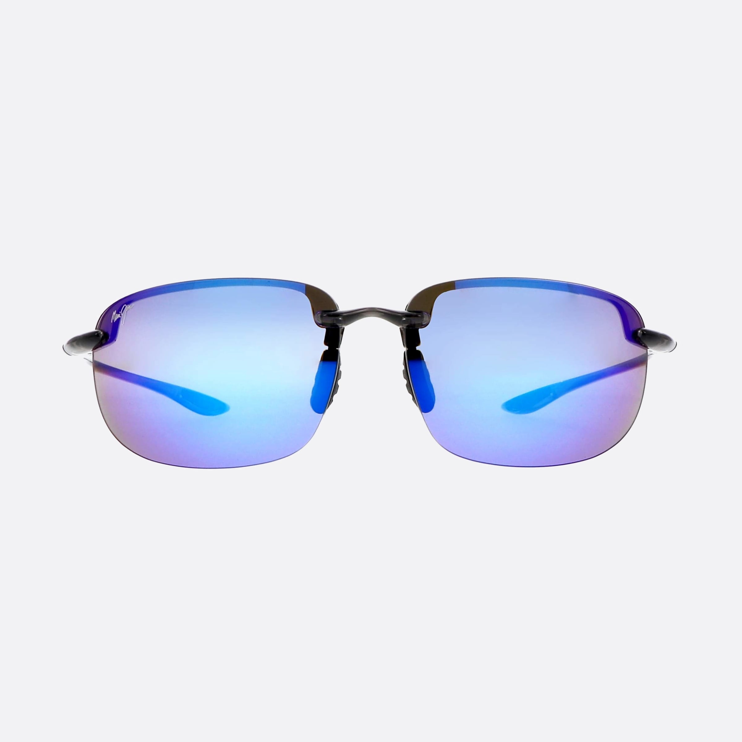 Maui 64mm Jim Okipa B407 B407 Grey Geometric Polarized Unisex Sunglasses - Side View