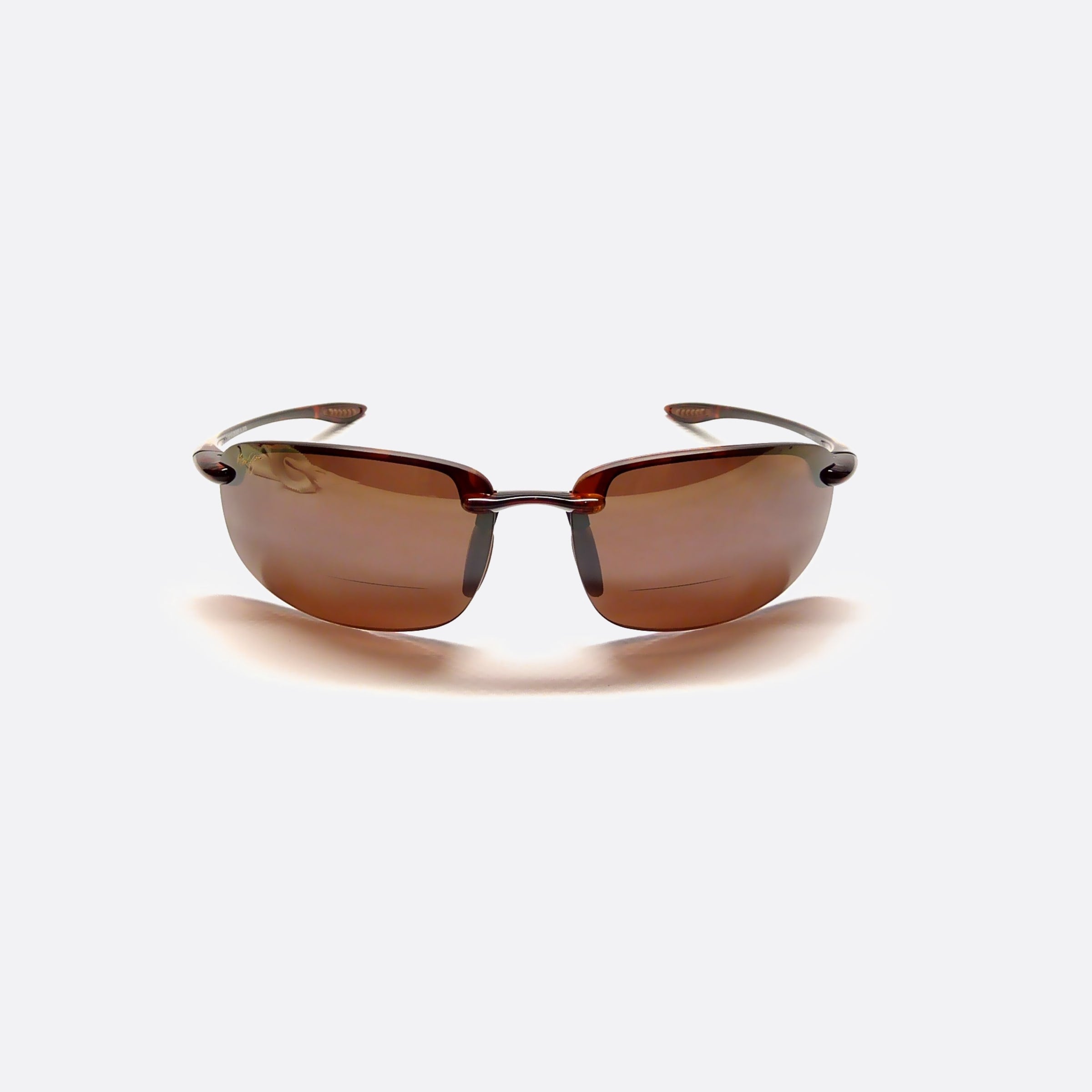 Maui 64mm Jim Okipa H807 Brown Rectangle Polarized Unisex Sunglasses - Side View