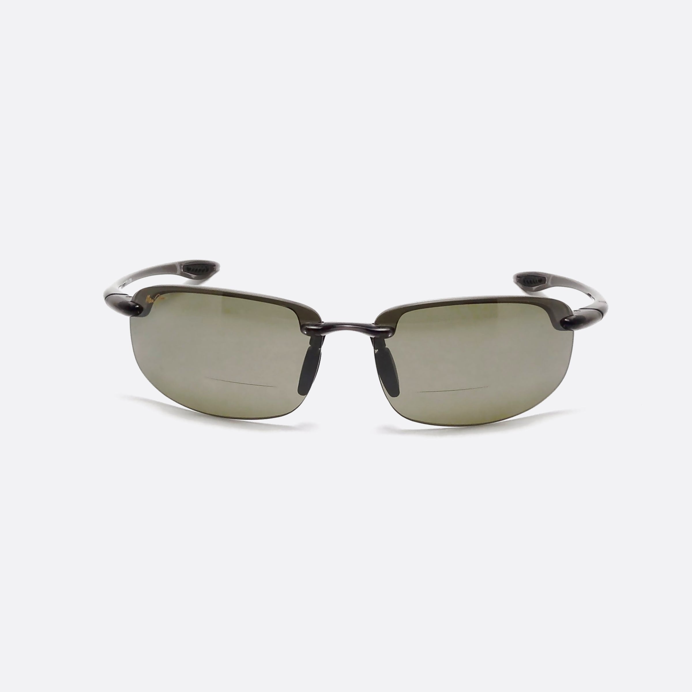 Maui 64mm Jim Okipa Ht807 Grey Rectangle Polarized Unisex Sunglasses - Side View