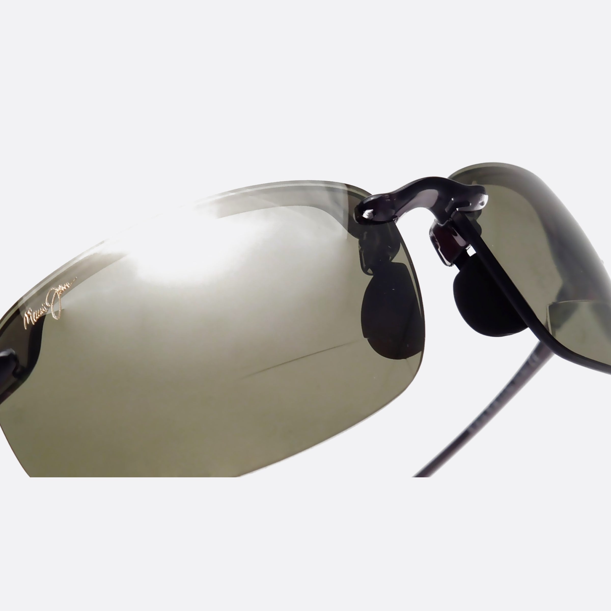 Maui 64mm Jim Okipa Ht807 Grey Rectangle Polarized Unisex Sunglasses - Lifestyle Shot