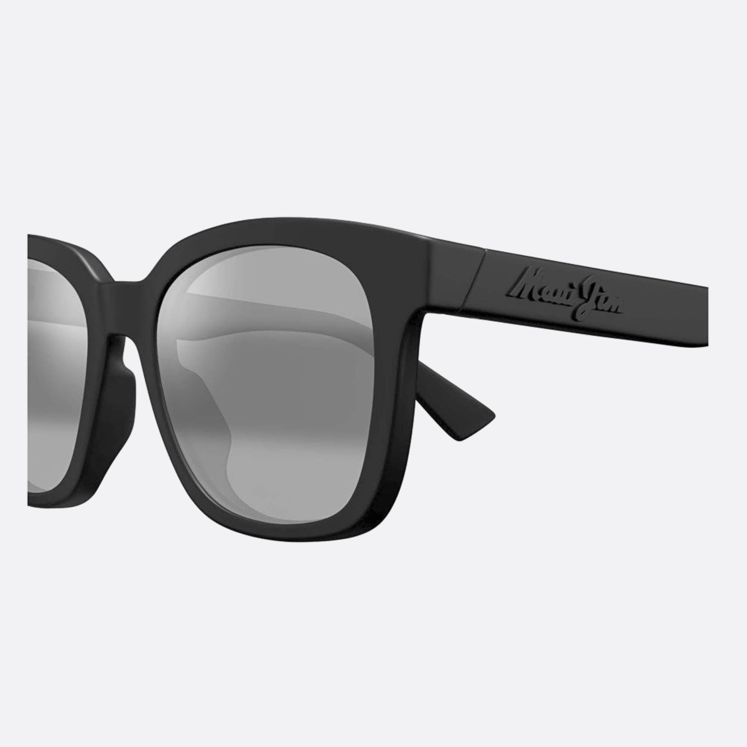 Maui 55mm Jim Honua Black Squared Polarized Unisex Sunglasses - Detail View