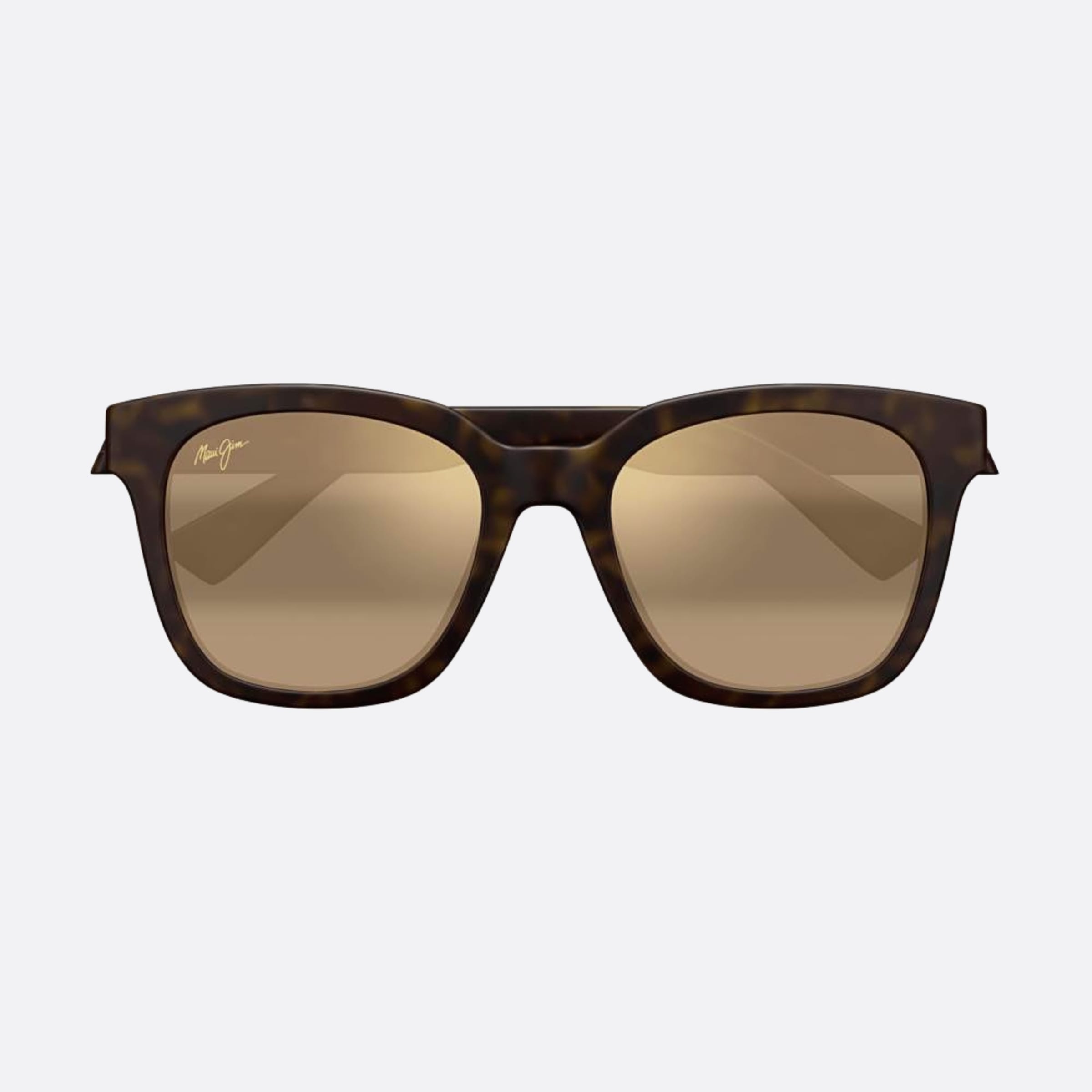 Maui 55mm Jim Honua 02a Havana Squared Polarized Unisex Sunglasses - Main View