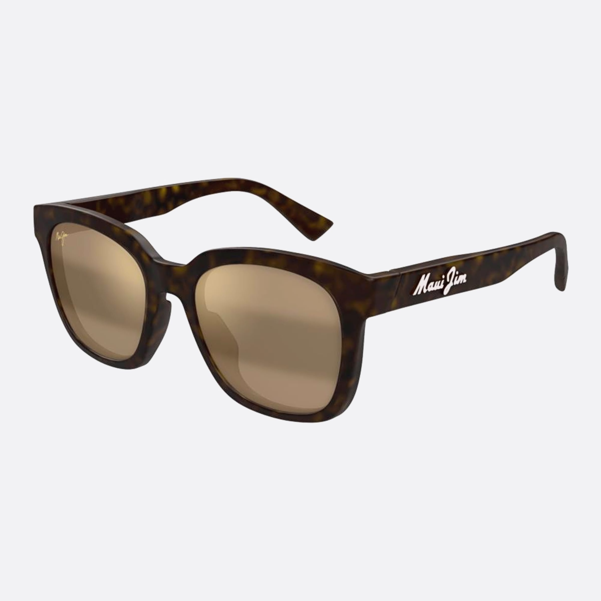 Maui 55mm Jim Honua 02a Havana Squared Polarized Unisex Sunglasses - Side View