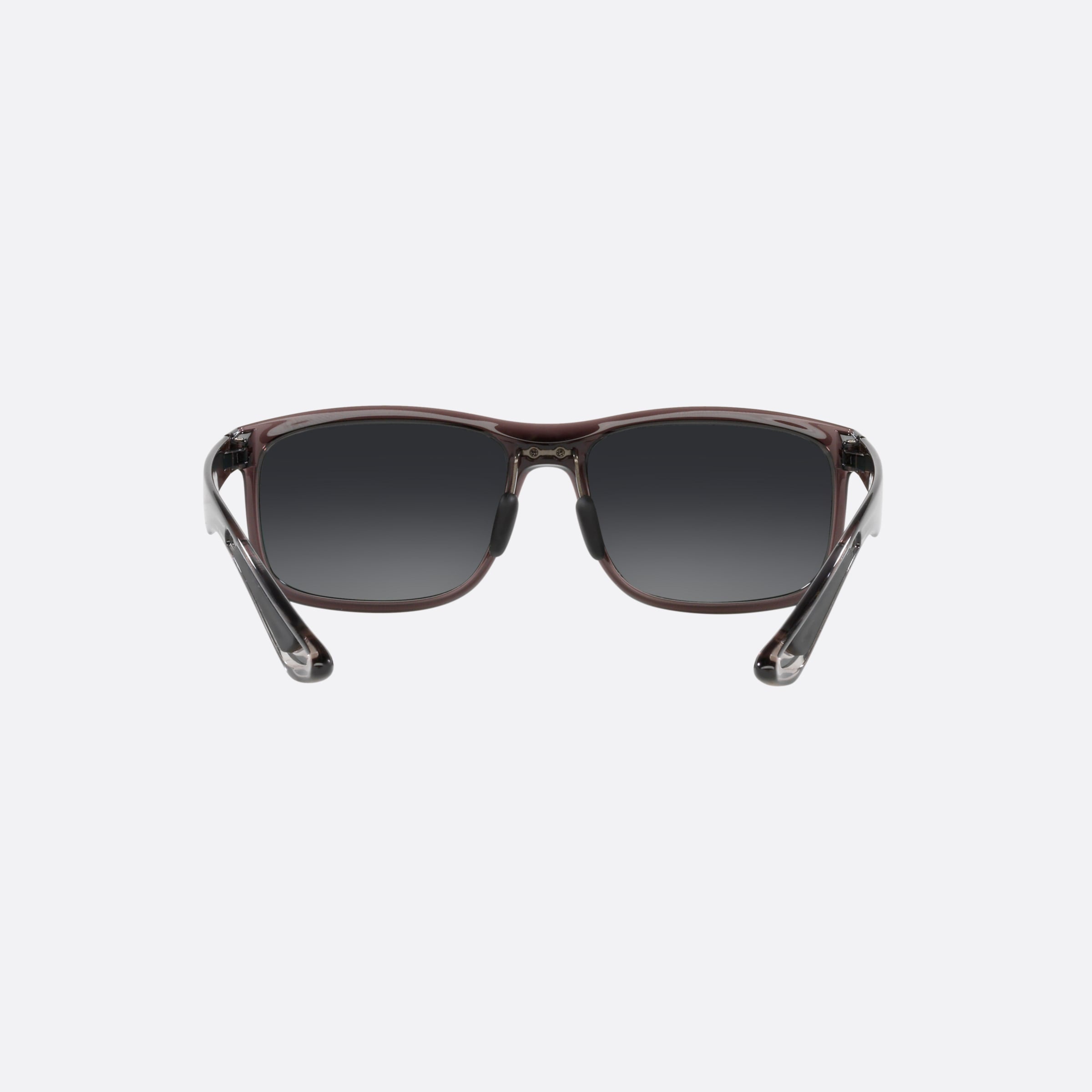 Maui 58mm Jim Huelo Grey Rectangular Polarized Unisex Sunglasses - Side View