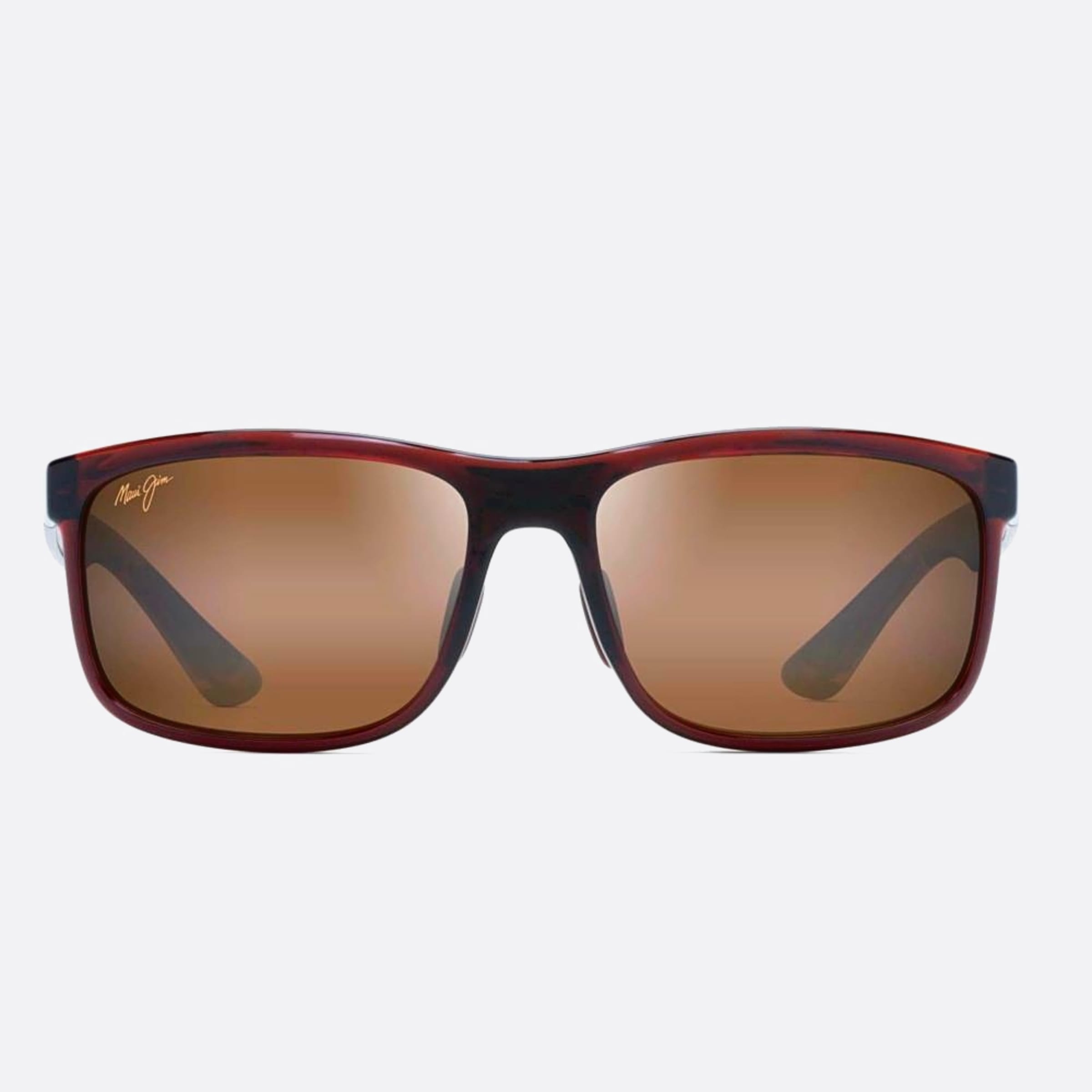 Maui 58mm Jim Huelo H449 Brown Squared Polarized Unisex Sunglasses - Main View