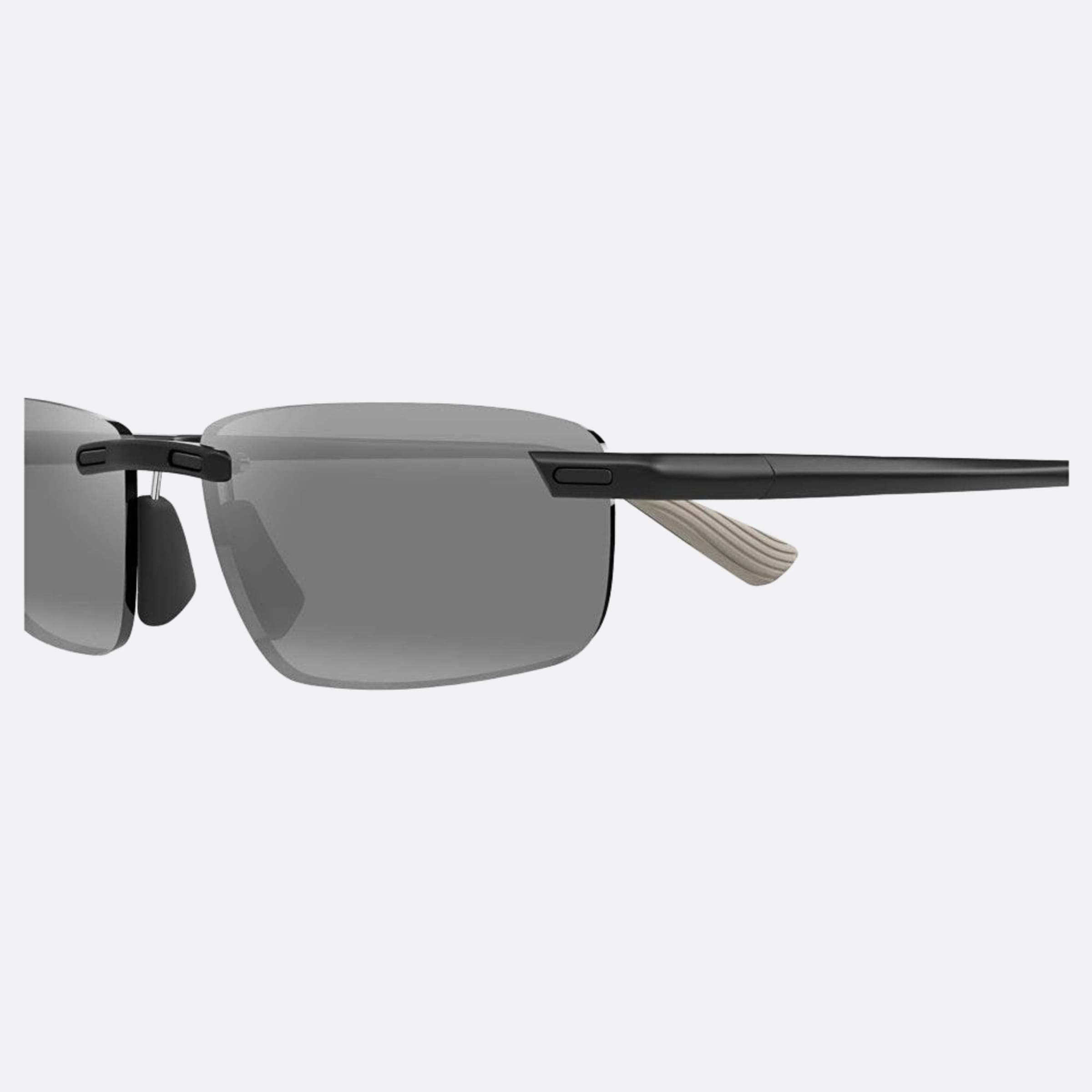 Maui 59mm Jim Ilikou 02a Black Geometric Polarized Unisex Sunglasses - Detail View