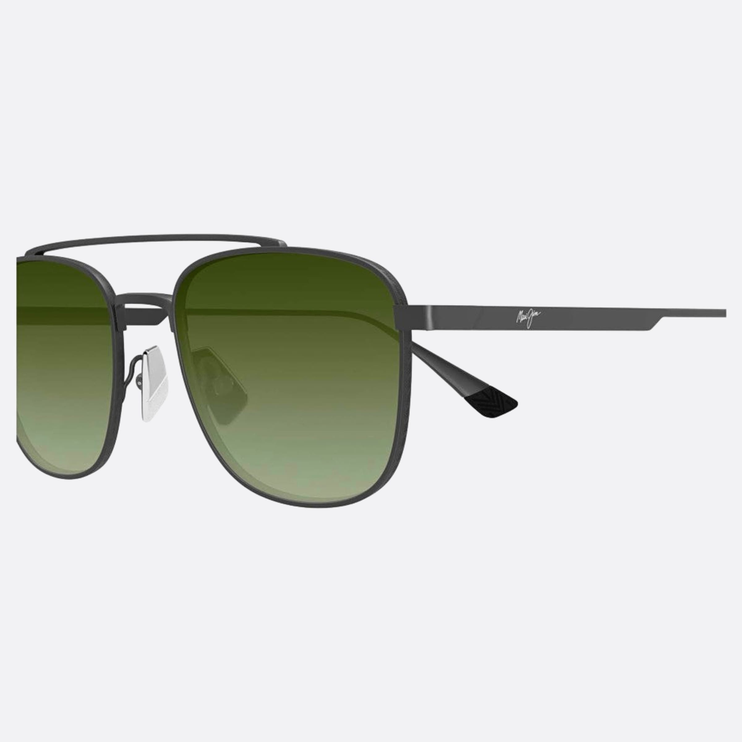 Maui 53mm Jim Kahana Hts640 Black Squared Polarized Unisex Sunglasses - Detail View