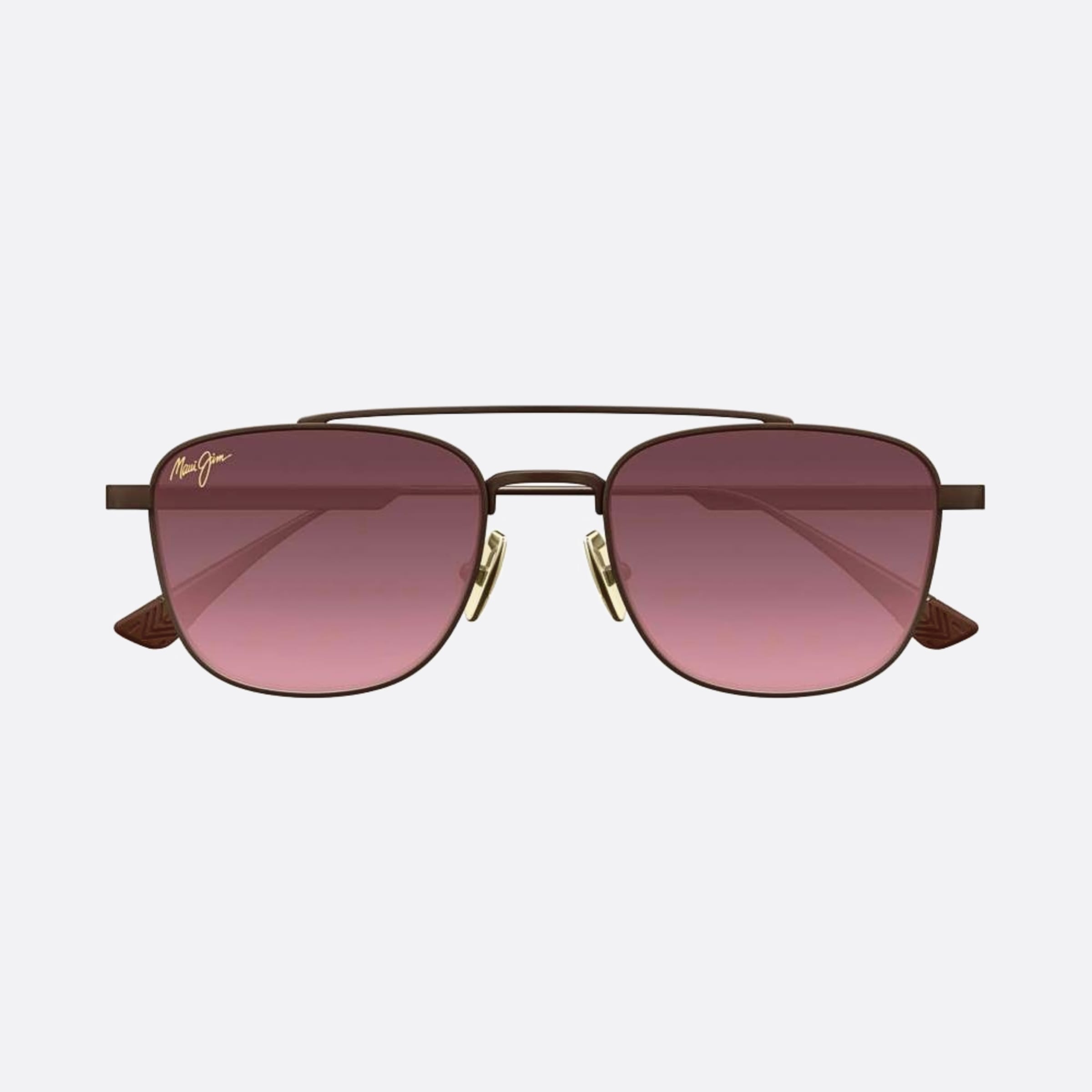 Maui 53mm Jim Kahana Rs640 Brown Squared Polarized Unisex Sunglasses - Main View