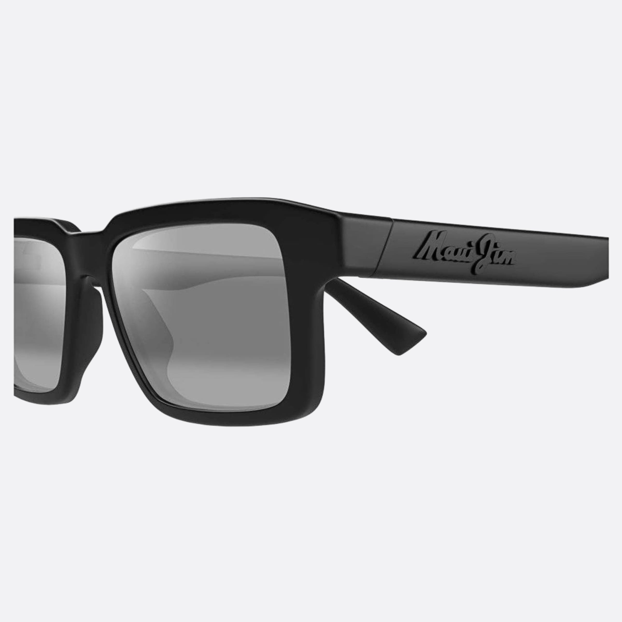 Maui 53mm Jim Kahiko Black Geometric Polarized Unisex Sunglasses - Detail View