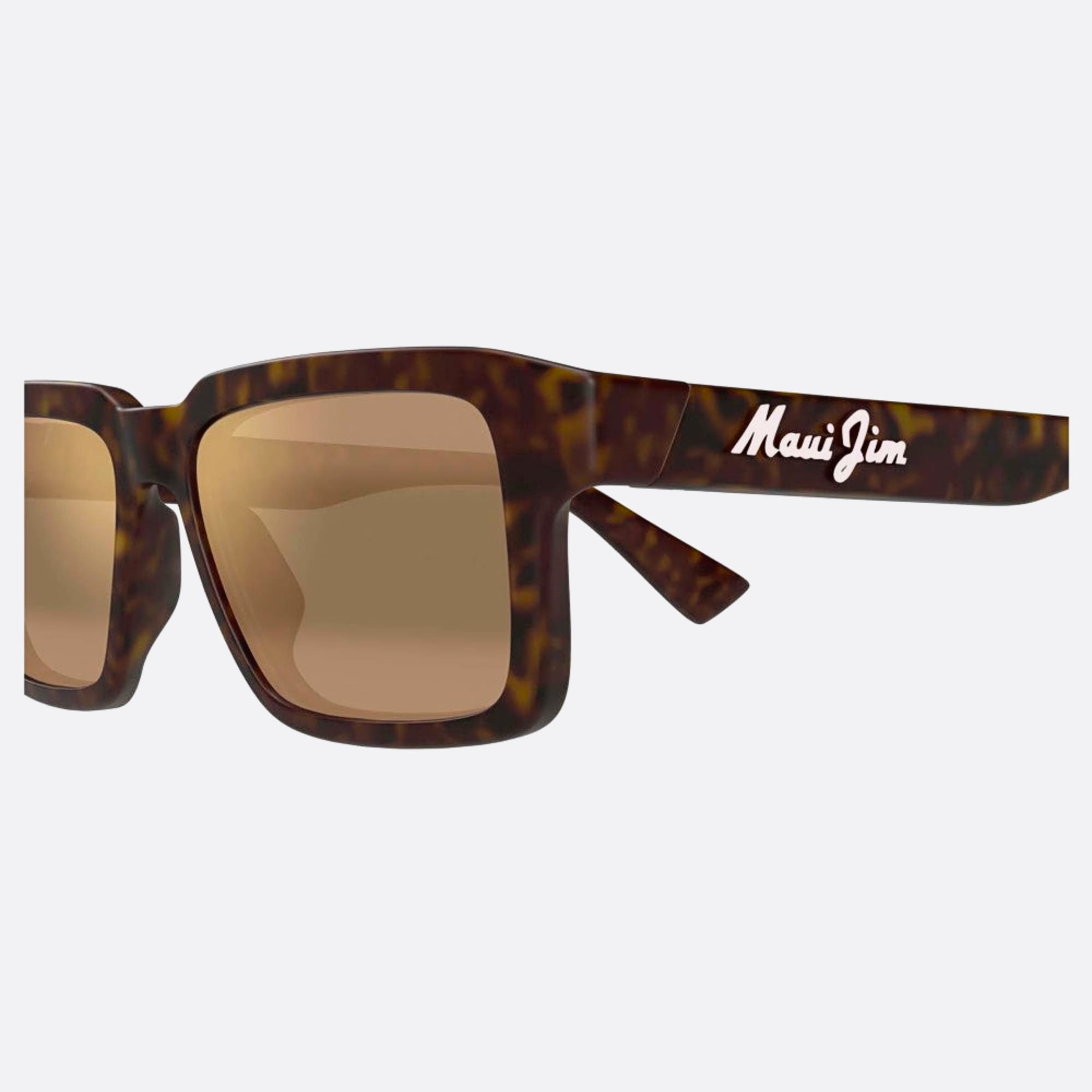 Maui 53mm Jim Kahiko H635 Havana Geometric Polarized Unisex Sunglasses - Detail View