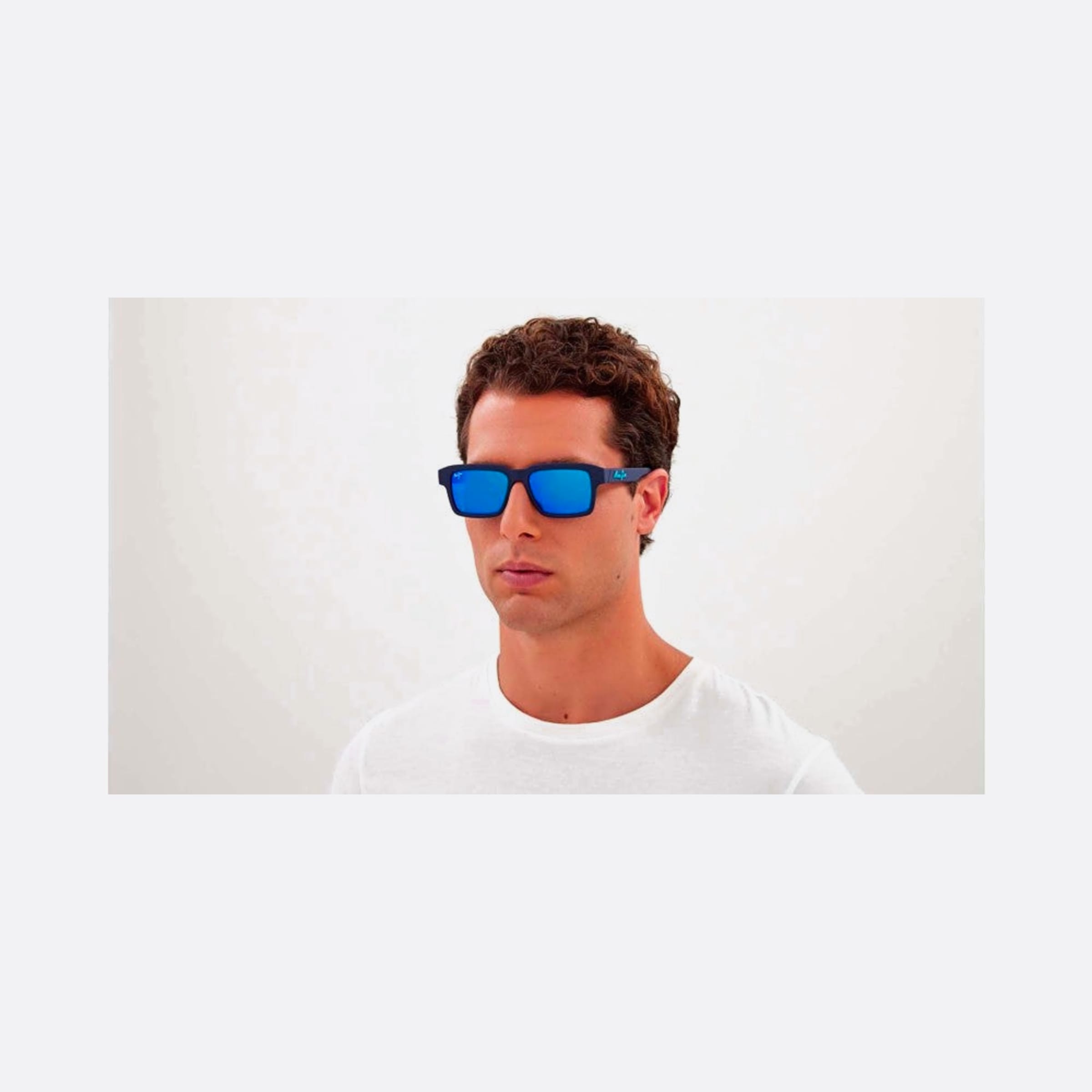 Maui 53mm Jim Kahiko H635 Havana Geometric Polarized Unisex Sunglasses - Lifestyle Shot