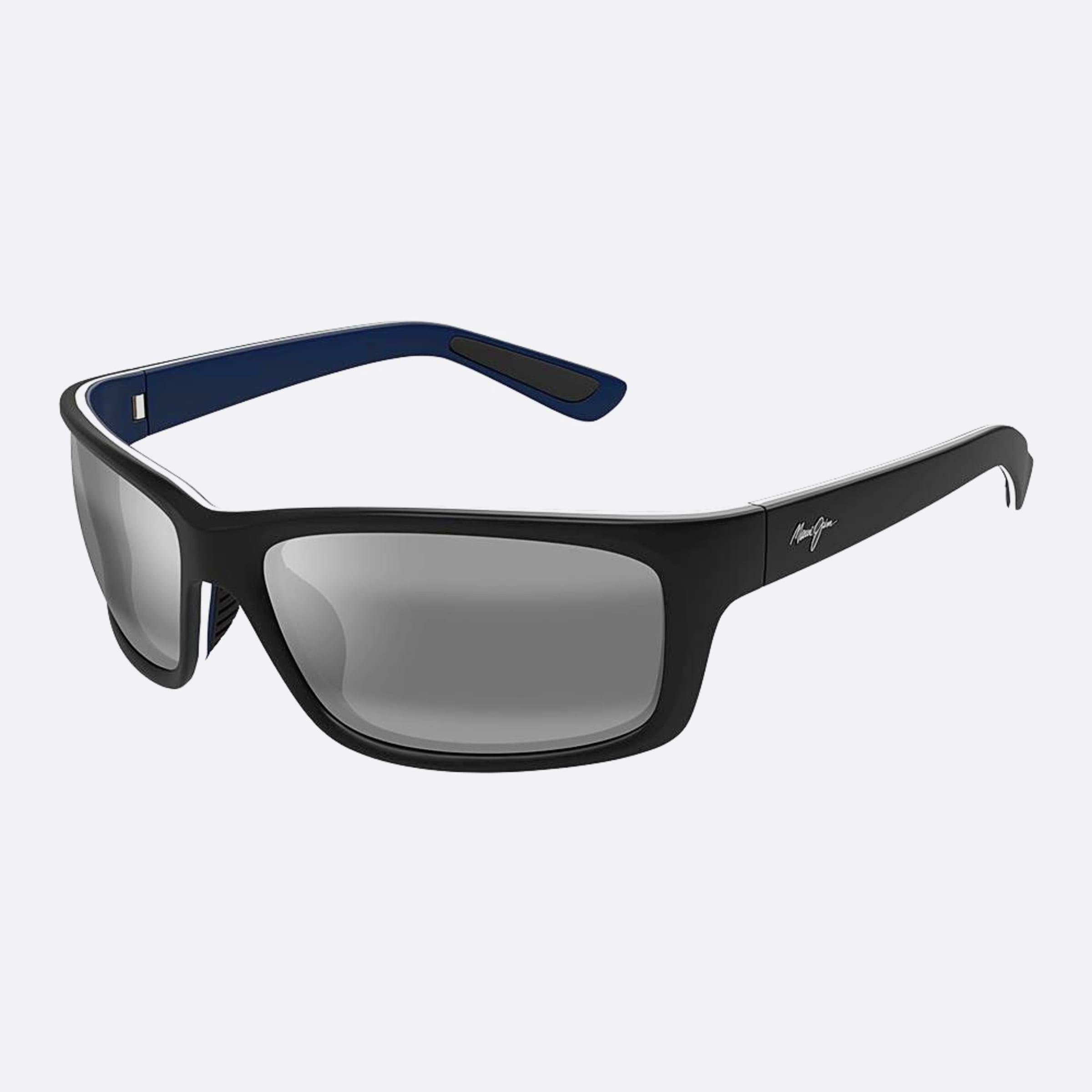 Maui 61mm Jim Kanaio Coast 02md Black Geometric Polarized Unisex Sunglasses - Side View