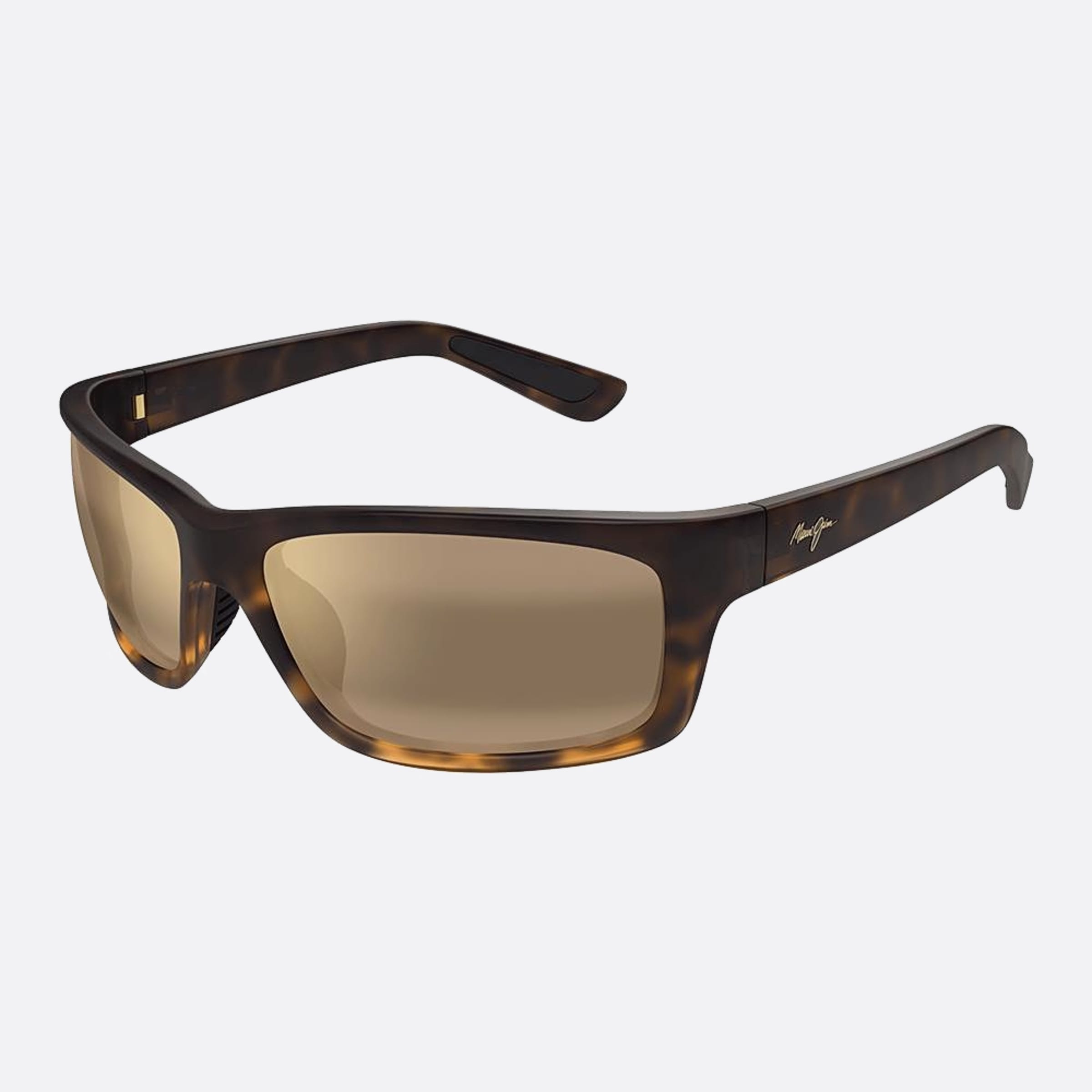 Maui 61mm Jim Kanaio Coast H766 10mf Havana Geometric Polarized Unisex Sunglasses - Side View